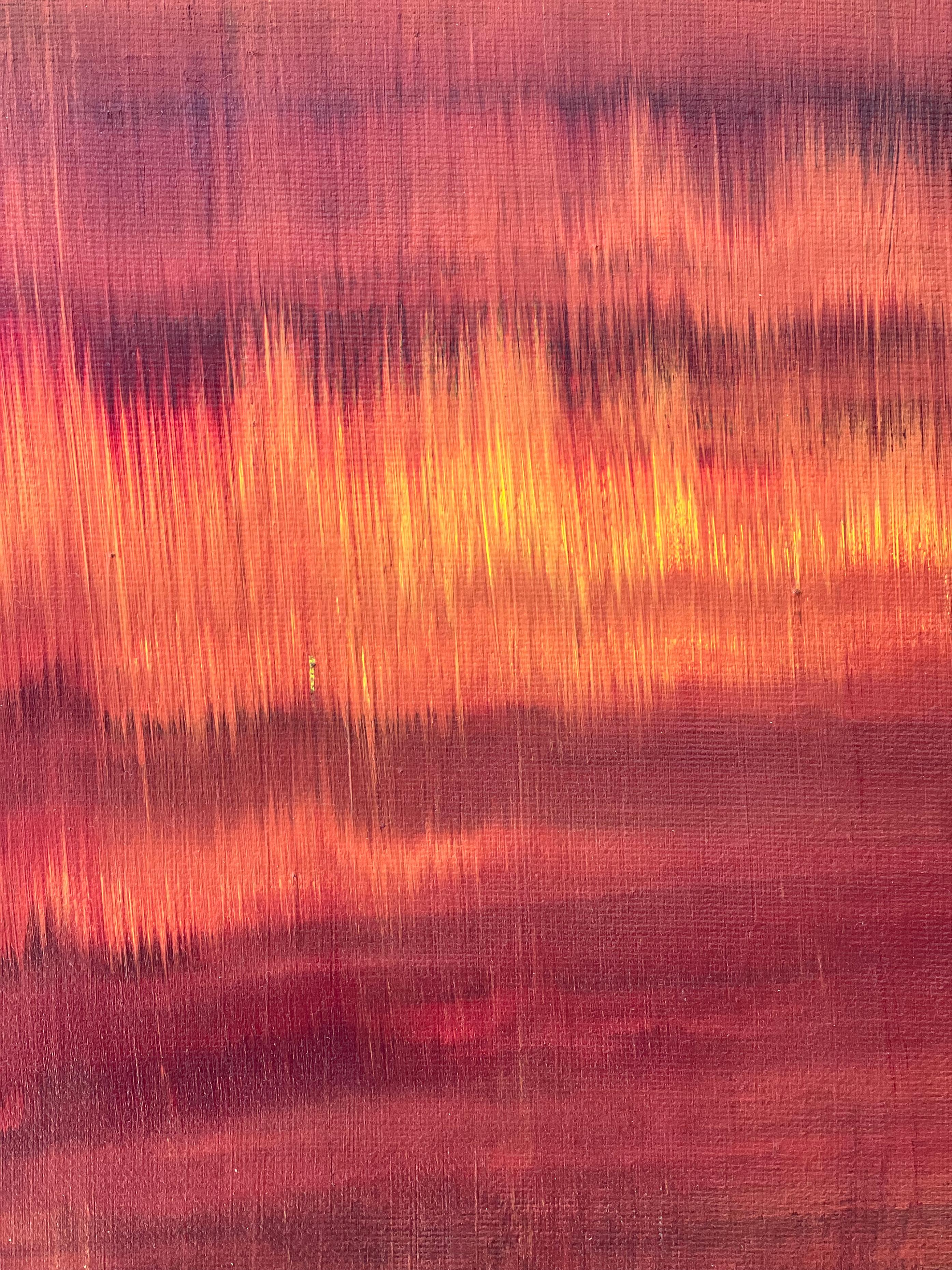 After the Fires - acrylic on canvas - Brown Abstract Painting by Nina Weintraub