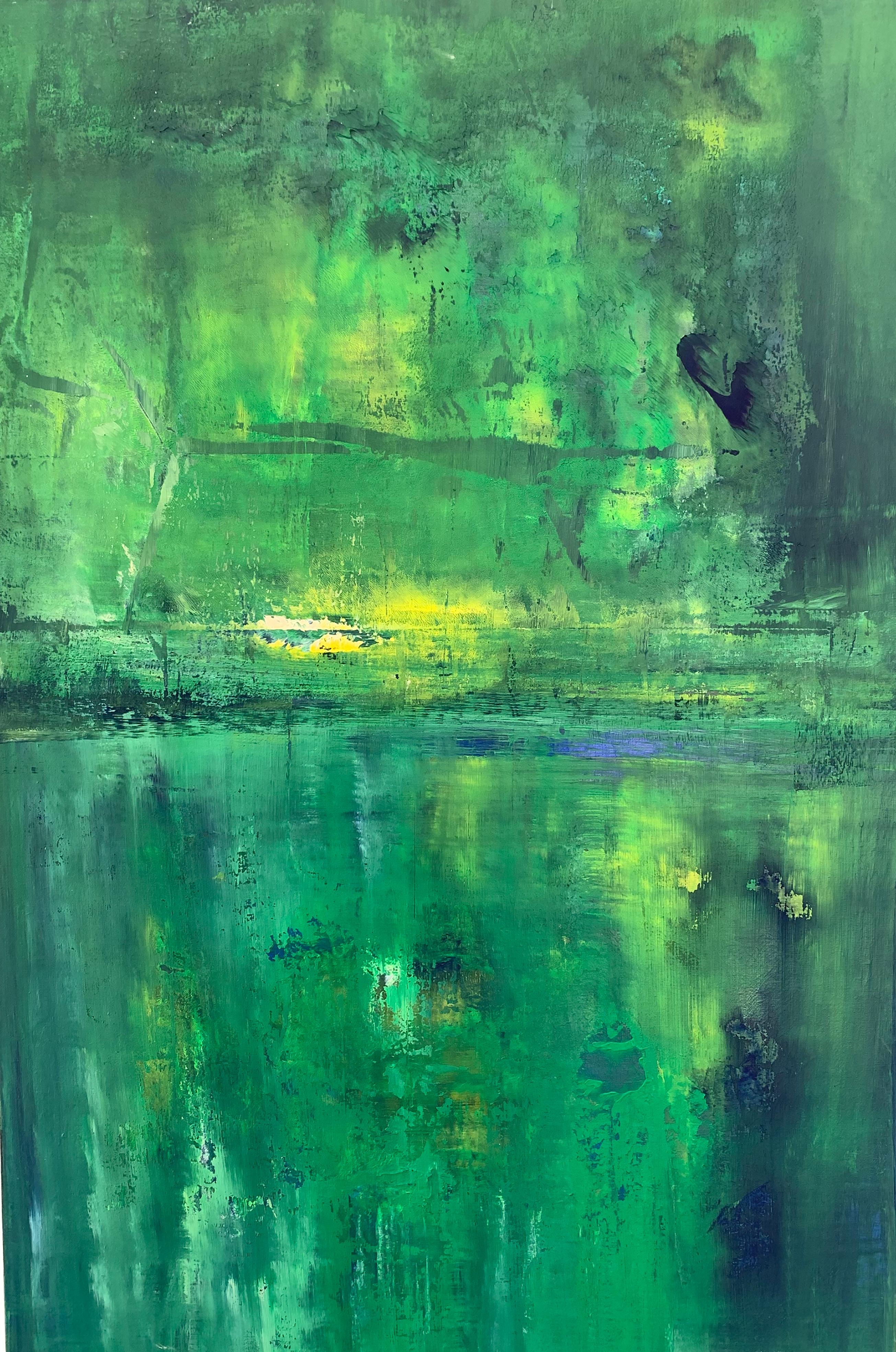 Nina Weintraub Abstract Painting - Fall into Place 1 - acrylic on canvas