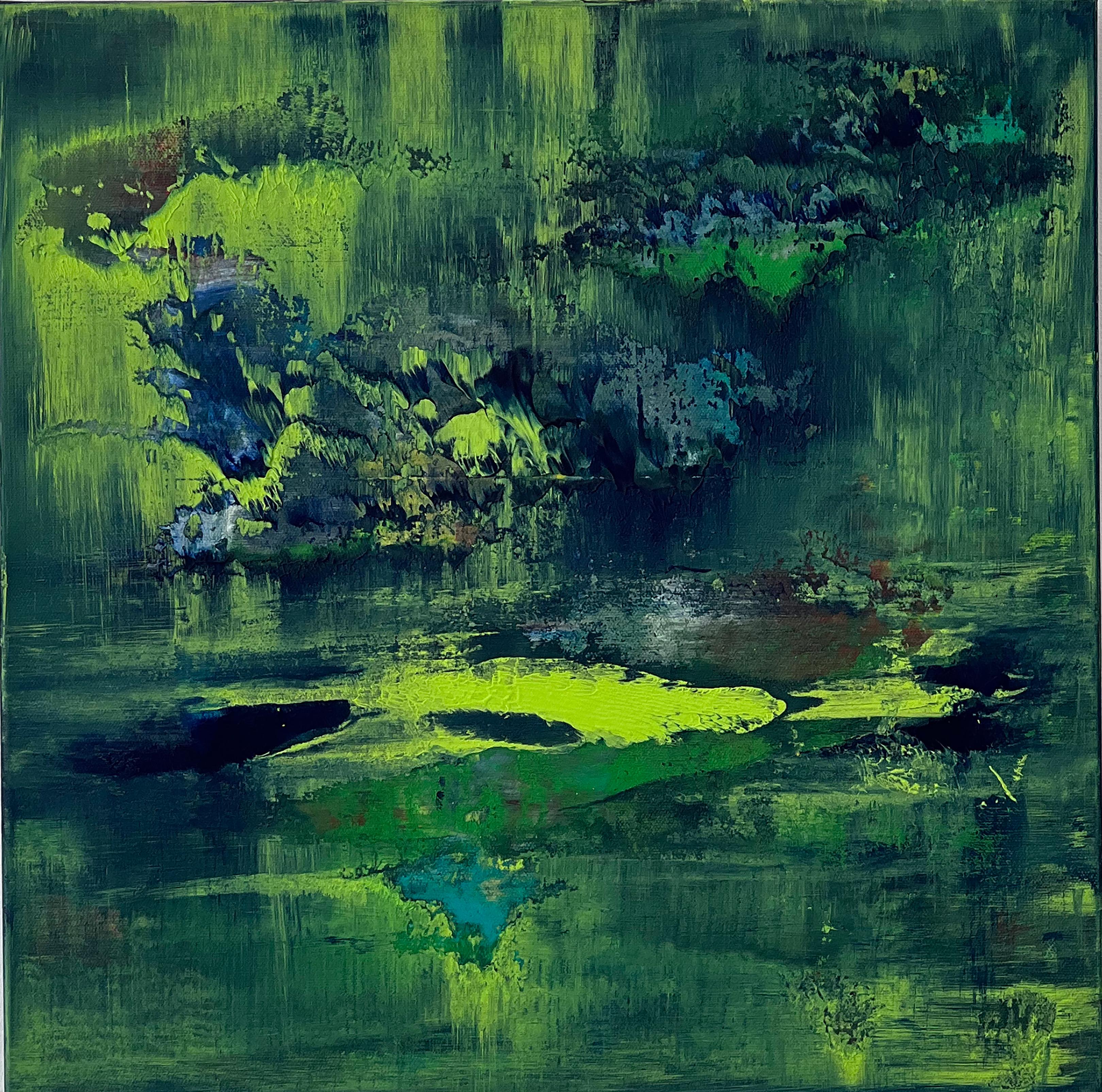 Nina Weintraub Abstract Painting - In the Jungle - acrylic on canvas