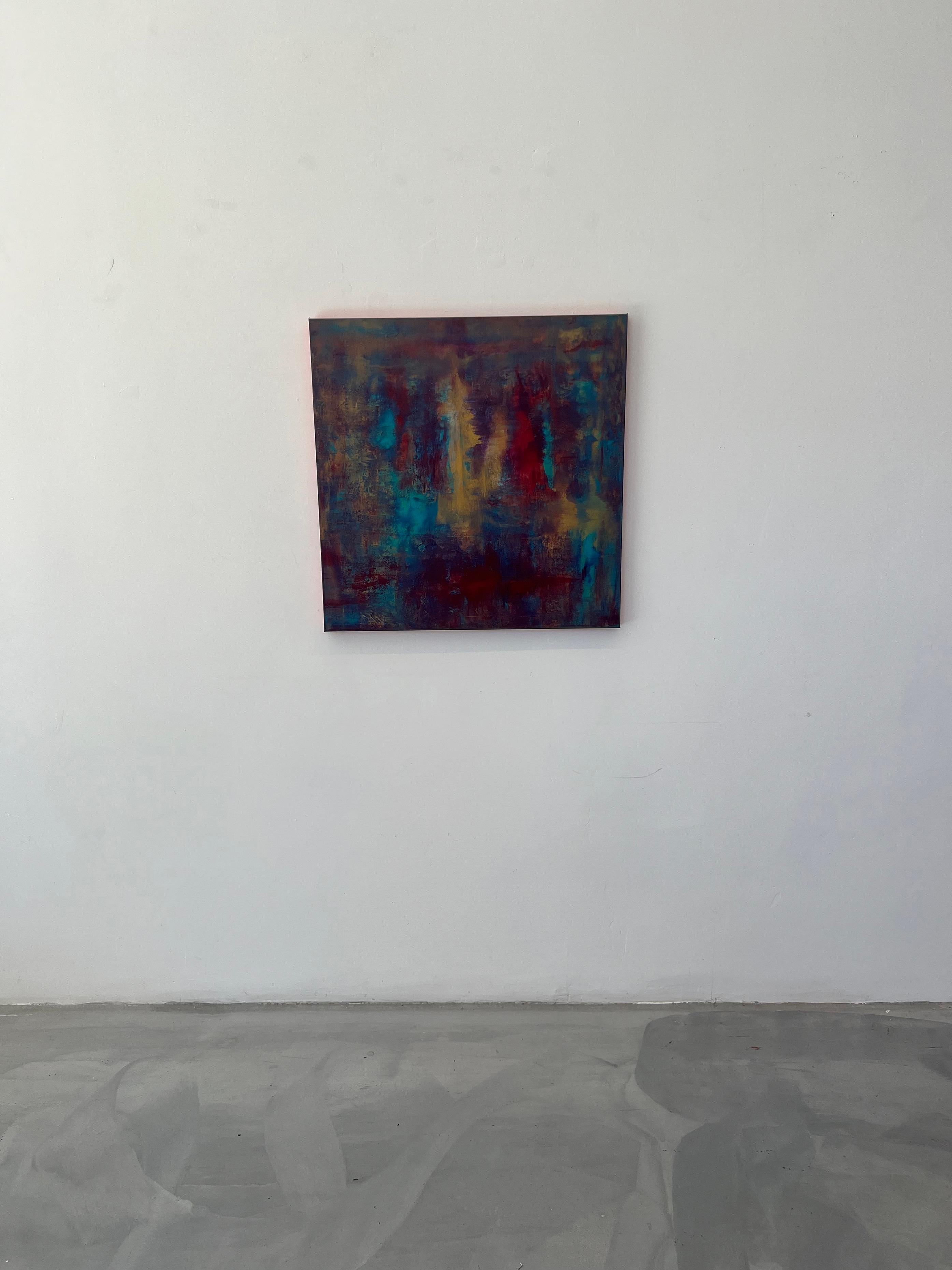 Mardi Gras – Acryl auf Leinwand (Schwarz), Abstract Painting, von Nina Weintraub