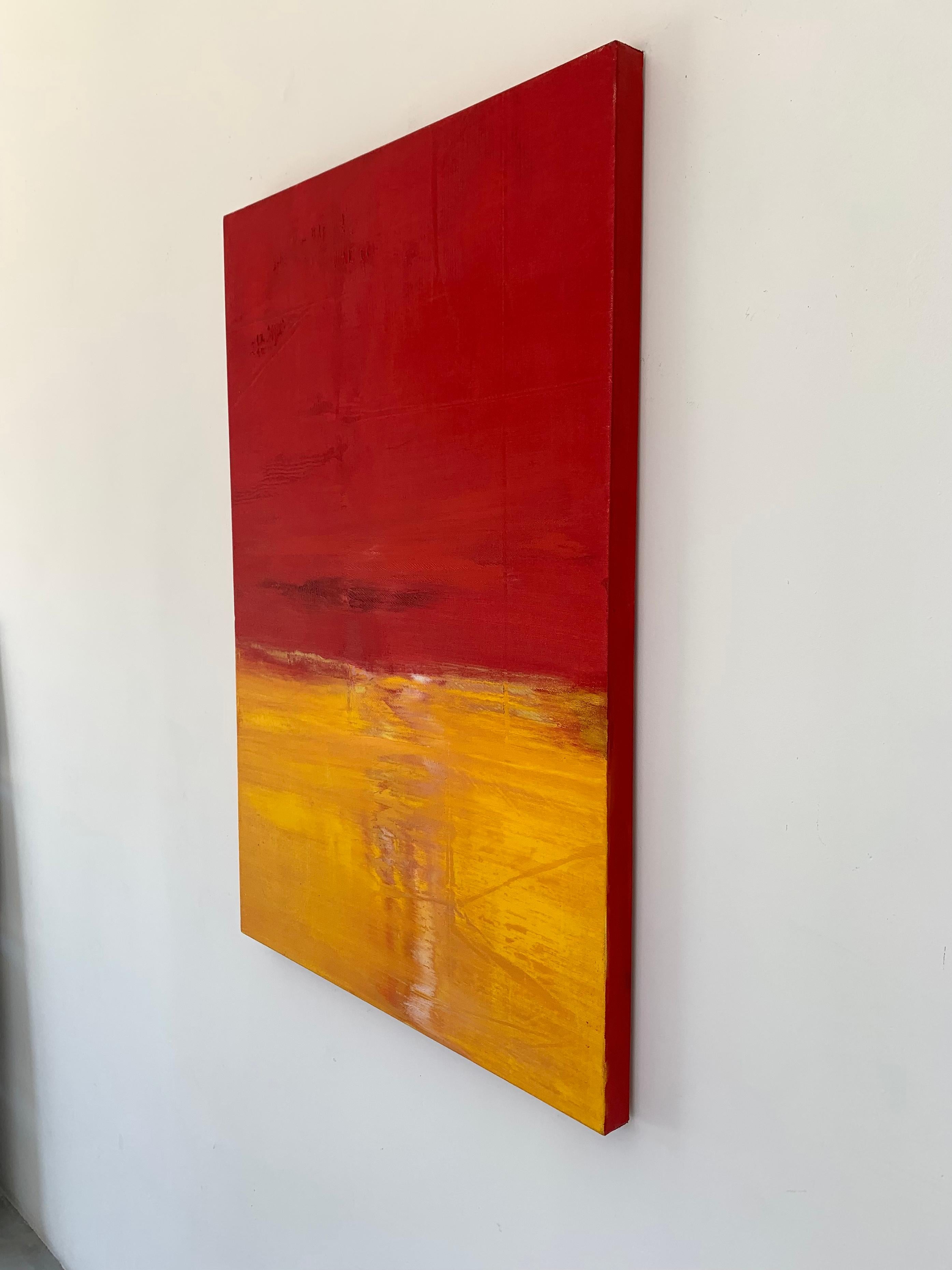 1 - acrylique sur toile Maroc - Rouge Abstract Painting par Nina Weintraub