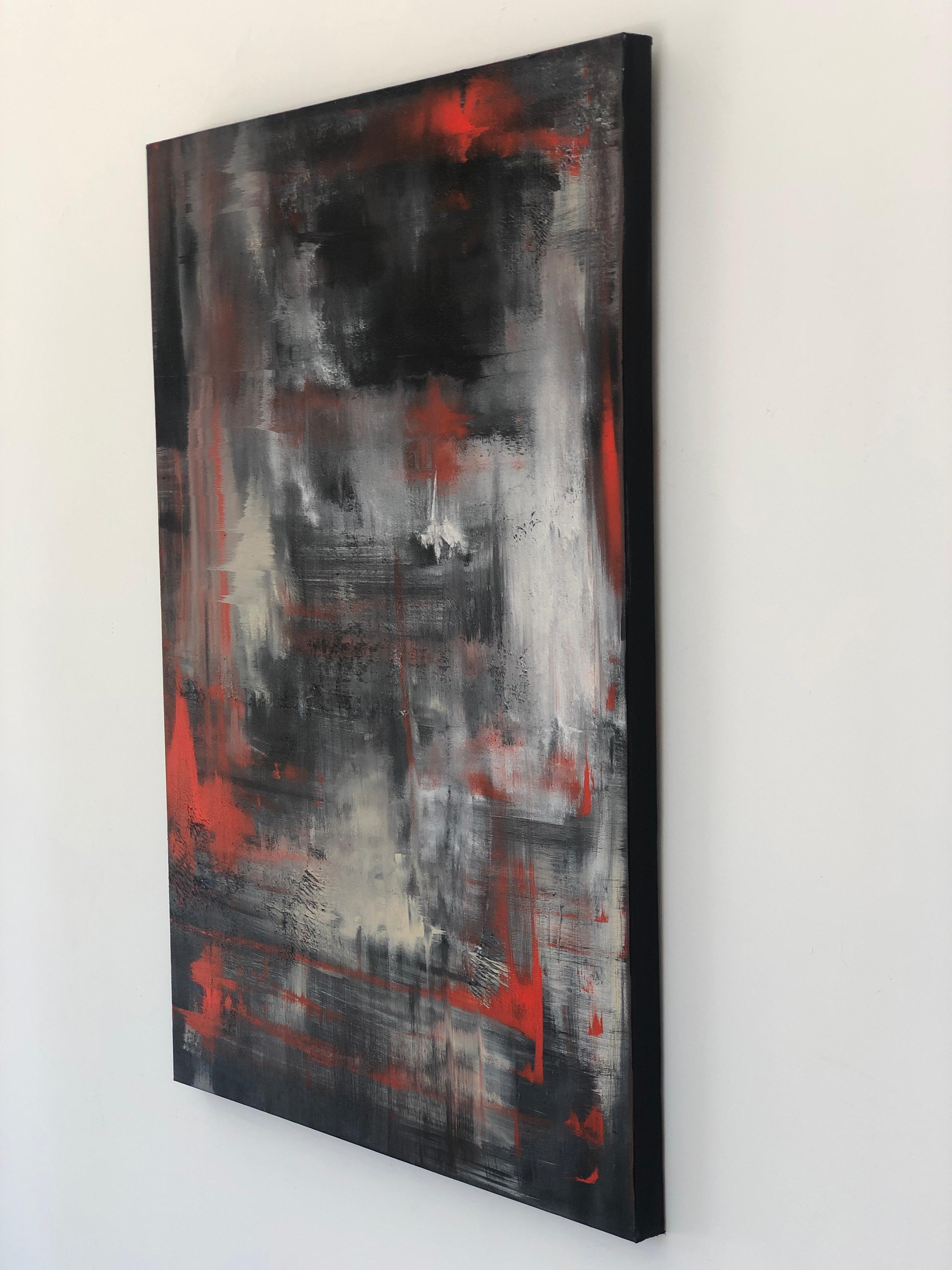 Mysterious Appearance- acrylic on canvas - Abstract Painting by Nina Weintraub