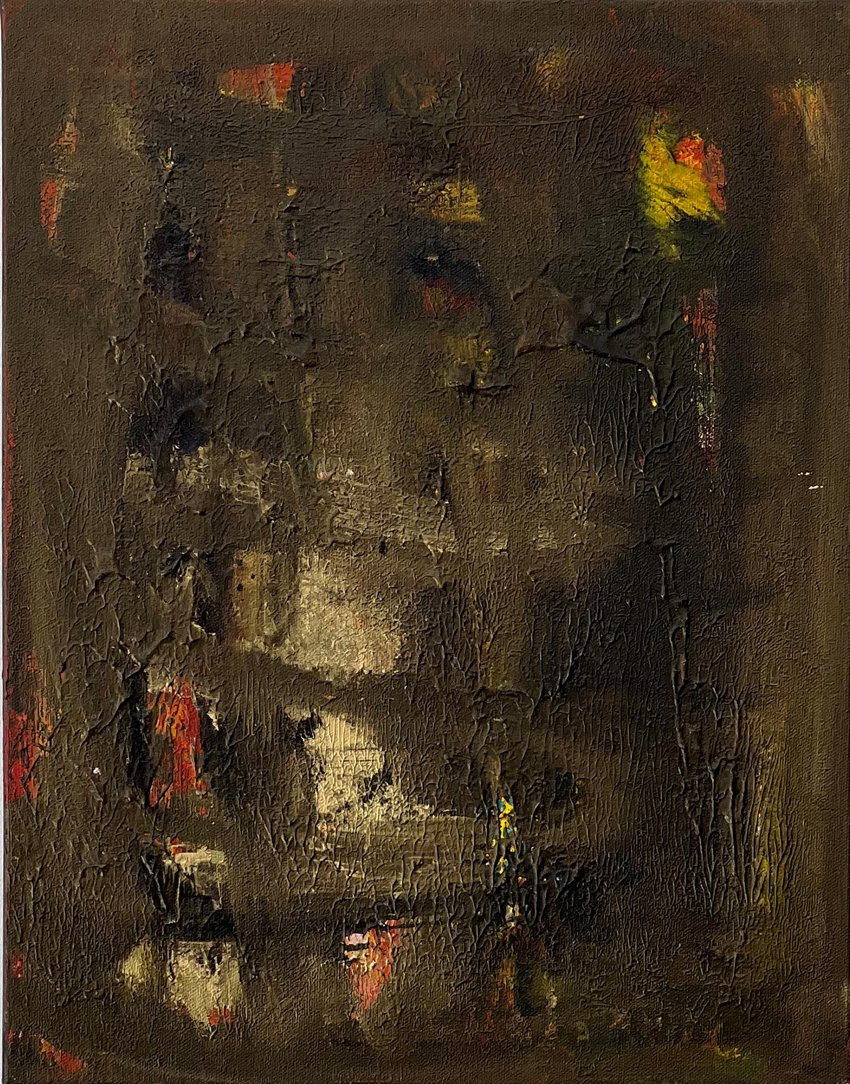 Abstract Painting di Nina Weintraub - Notte nel Wood - acrilico su tela