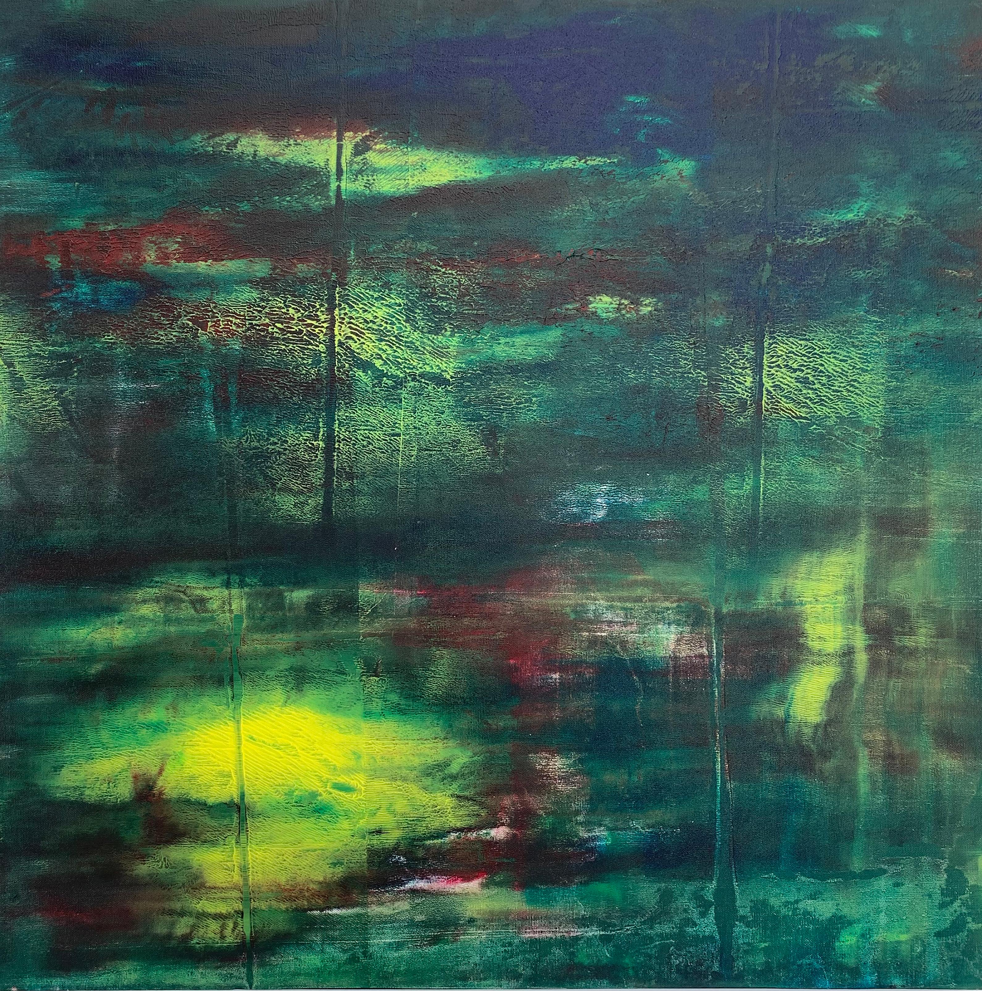 Nina Weintraub Abstract Painting - Other Realms- acrylic on canvas
