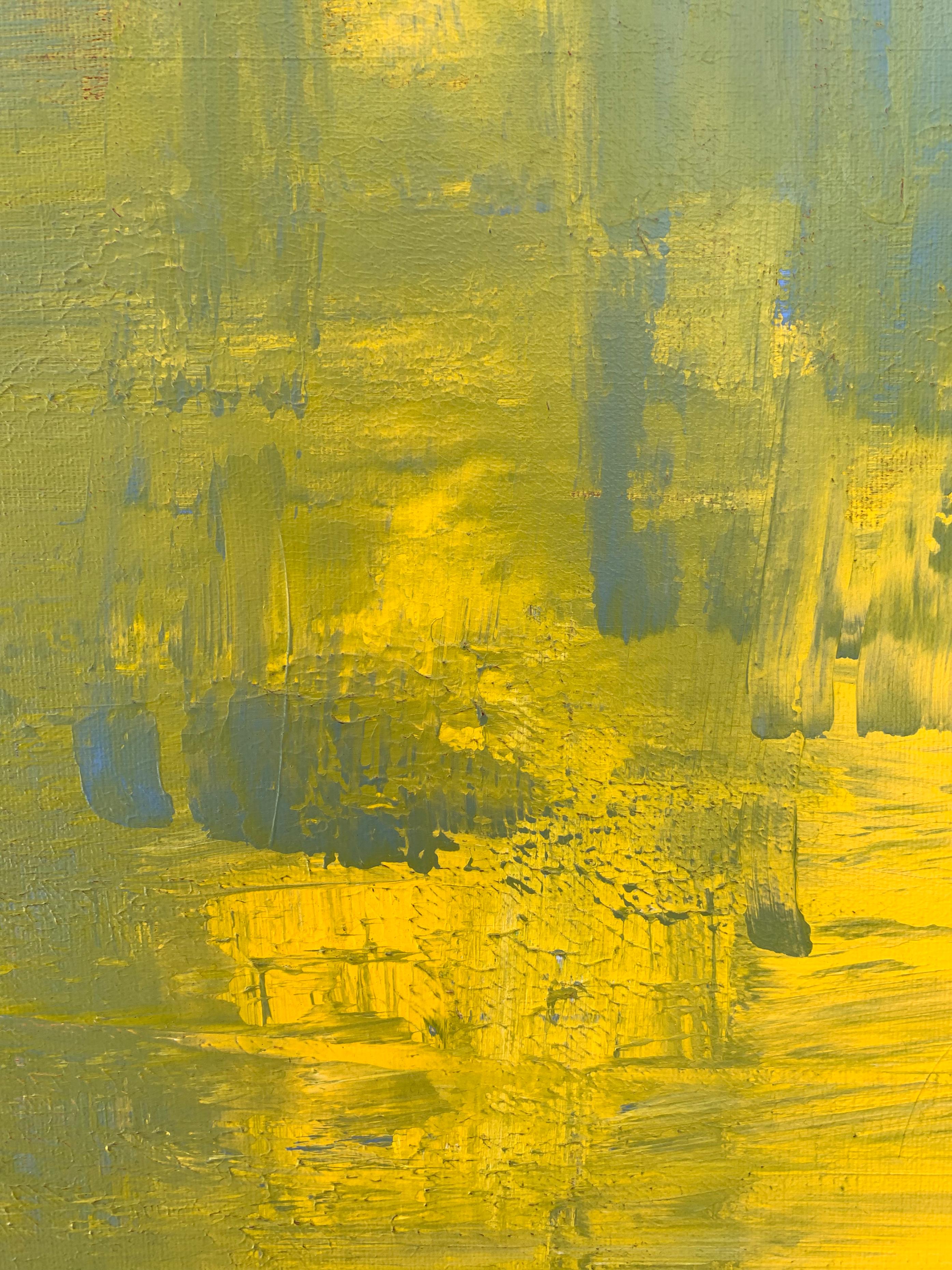 Yellow Mist - acrylic on canvas For Sale 1