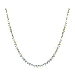 Nina Zhou 20.40ctw Heart Aquamarine Riviera Graduated Tennis Necklace Nina Zhou 20.40ctw Heart Aquamarine Riviera Graduated Tennis Necklace