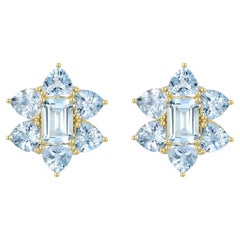 Pendientes de racimo de aguamarina Nina Zhou