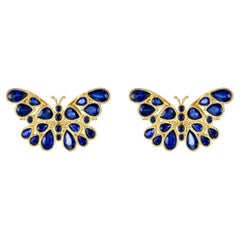 Nina Zhou Orecchini a farfalla con zaffiro da 5,80 carati