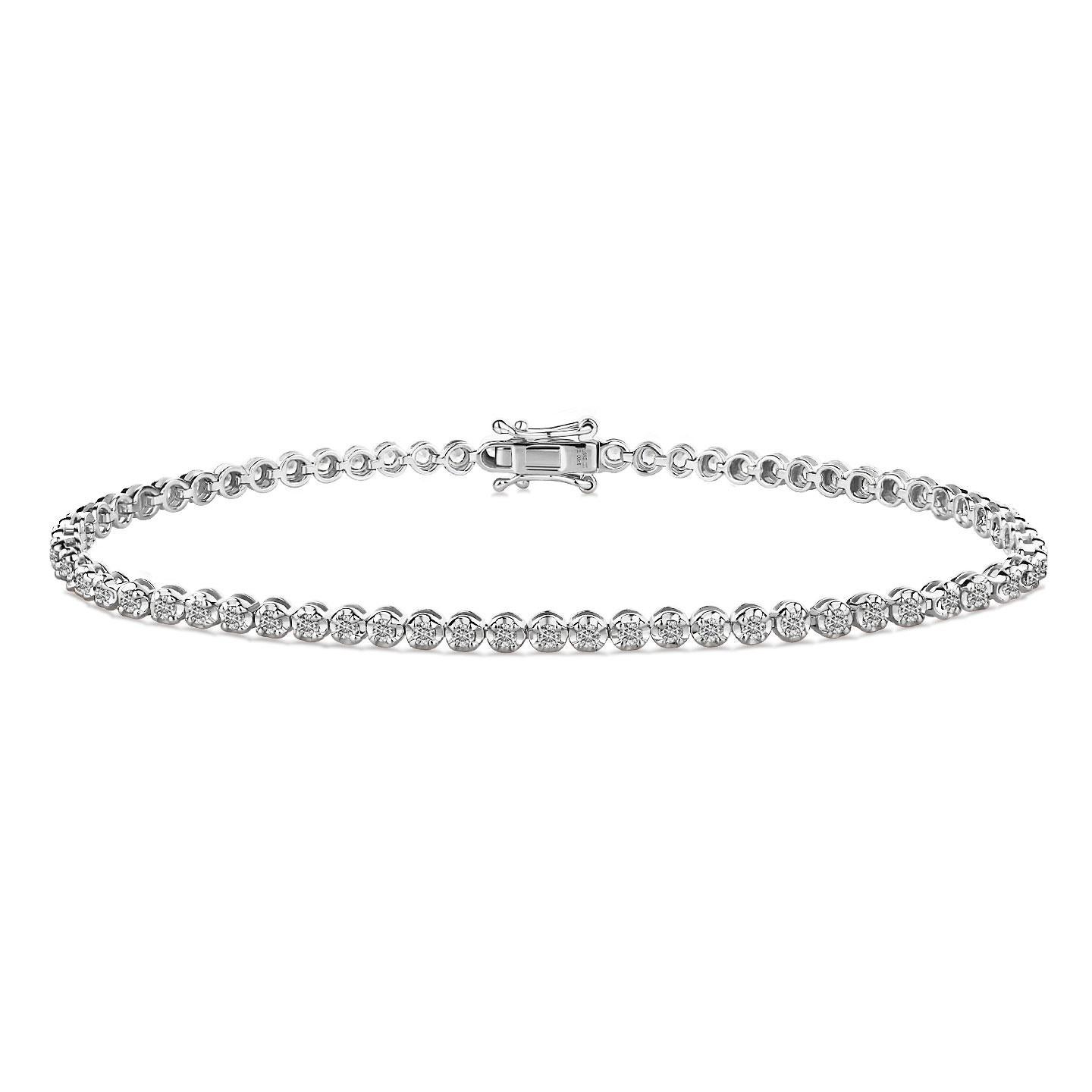 Bracciale tennis con diamanti Nina Zhou in oro giallo 18 carati 6