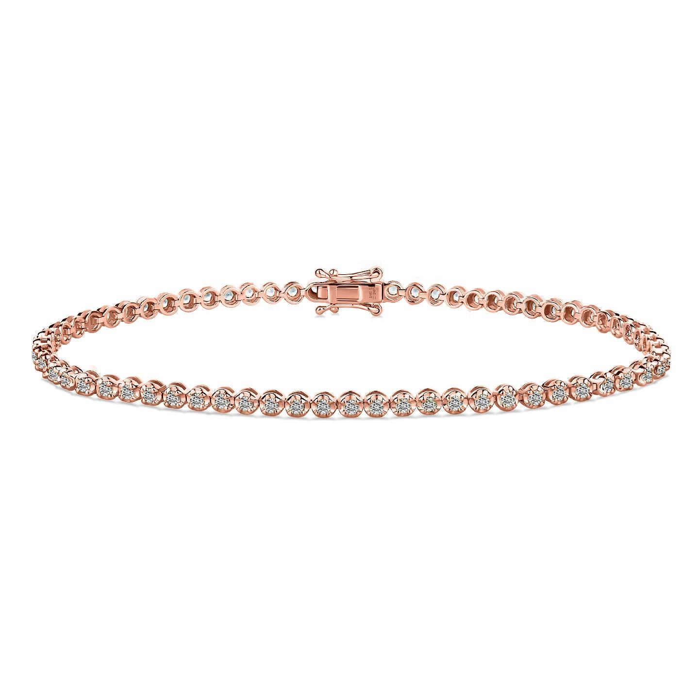 Bracciale tennis con diamanti Nina Zhou in oro giallo 18 carati 7