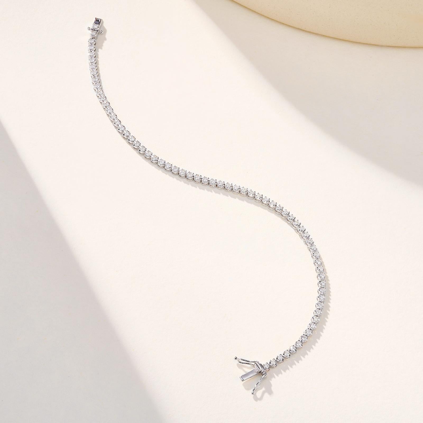 Bracciale tennis con diamanti Nina Zhou in oro giallo 18 carati 3