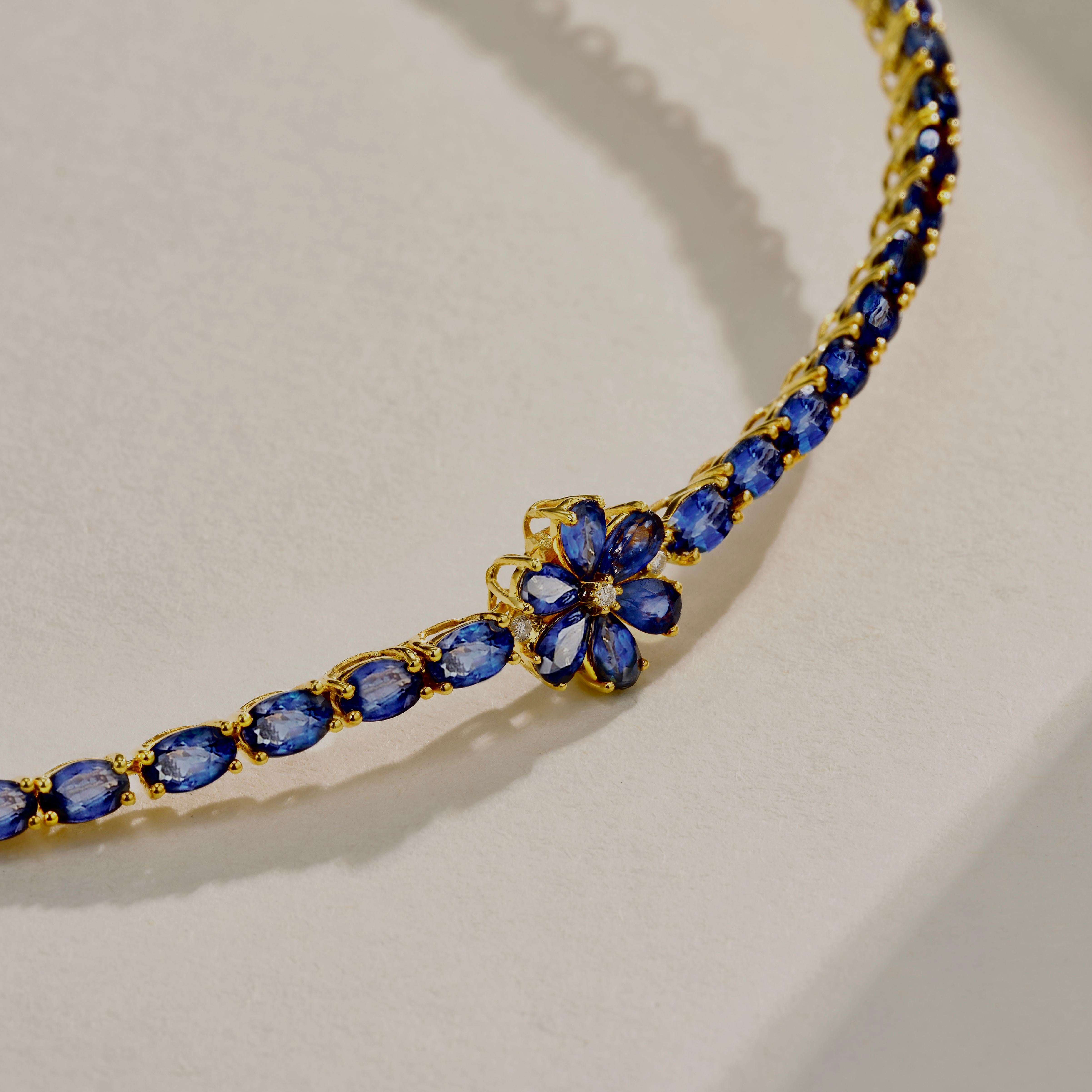 Nina Zhou Galaxy 52.0ctw Collana con zaffiro e diamante in vendita 2