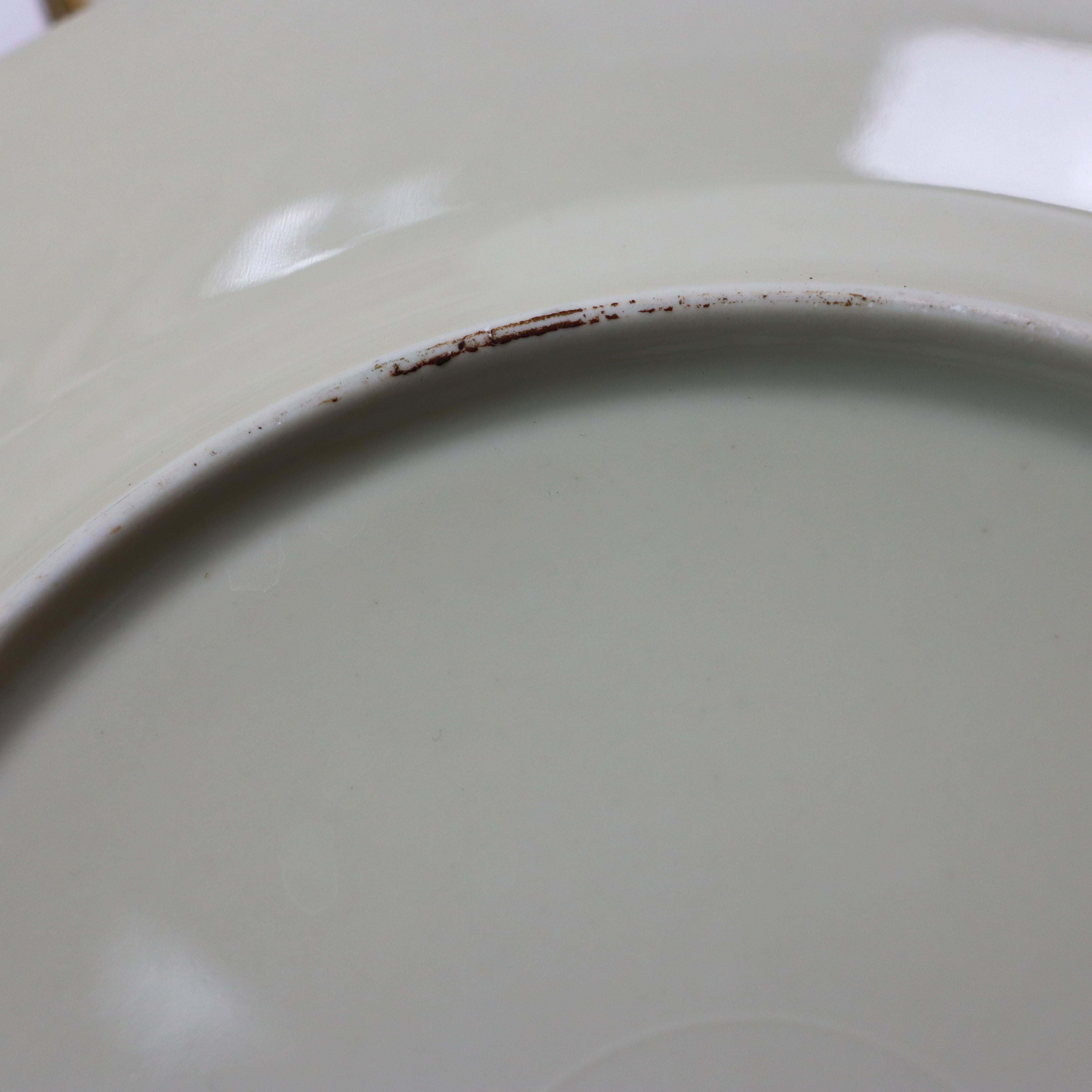 Nine Antique German Hutschenreuther Porcelain Plates Signed C1920 (Porzellan)