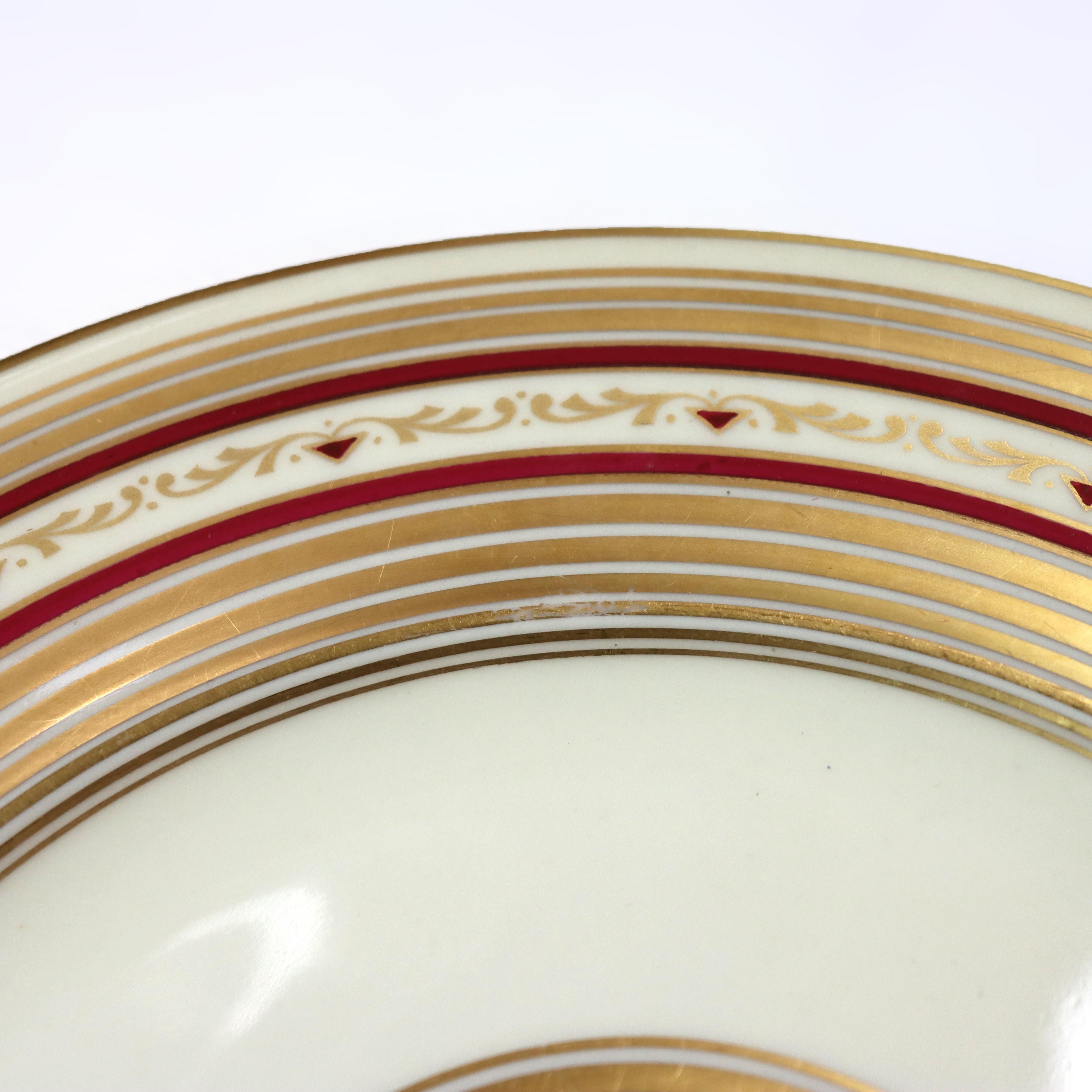 Nine Antique German Hutschenreuther Porcelain Plates Signed C1920 2