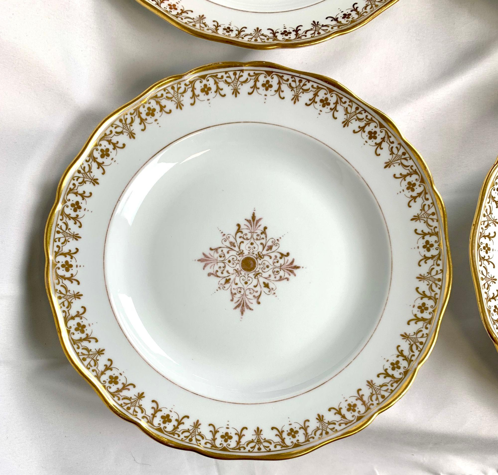 Luigi Filippo Nove piatti antichi di Meissen Porcelain Germania Circa 1840