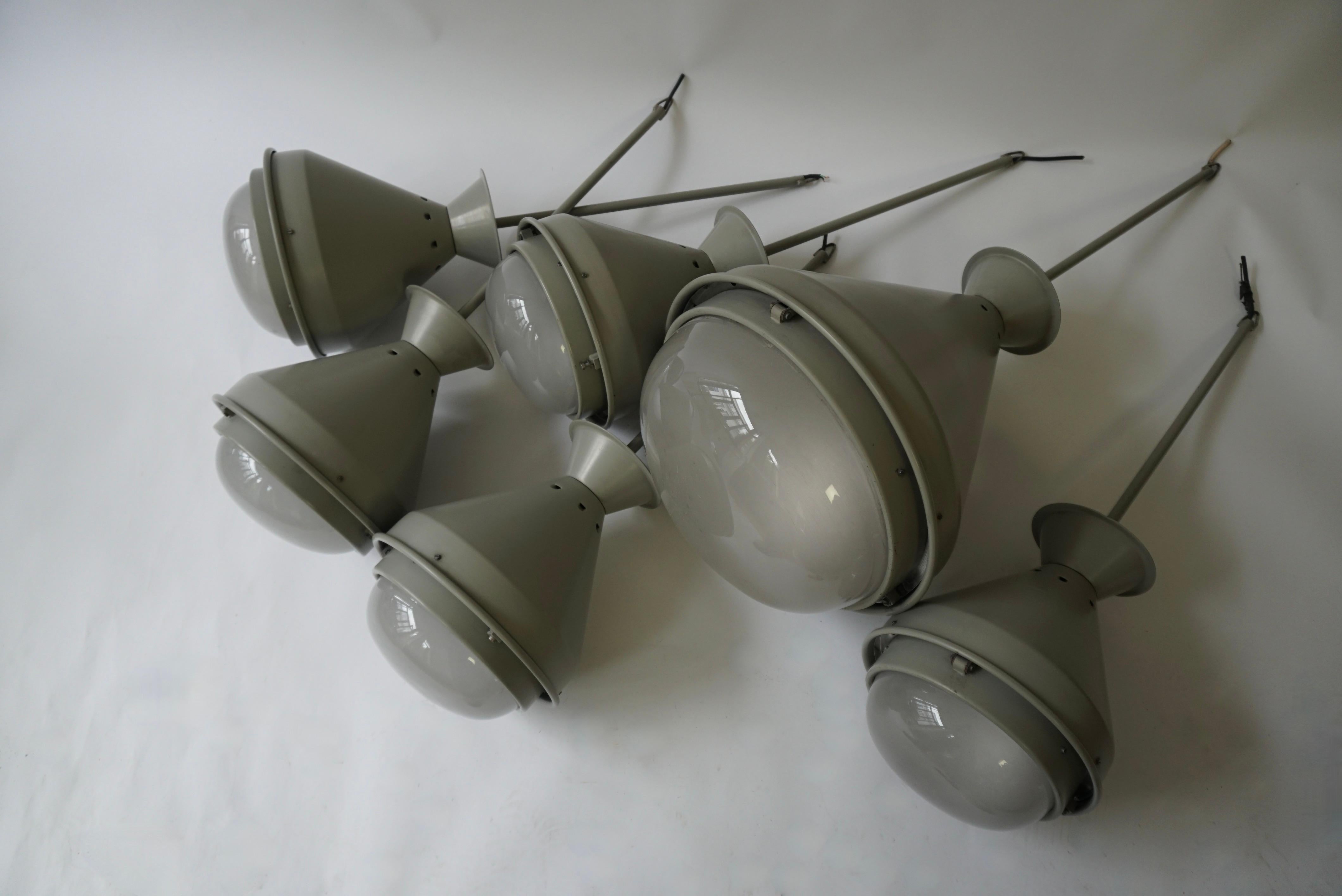 Nine Art Deco Style Ceiling Lights, Chandelier For Sale 6