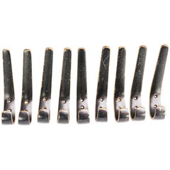 Nine Auböck Wall Hooks, 1950s