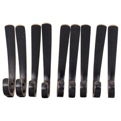 Nine Austrian Brass Wall Hooks by Hertha Baller