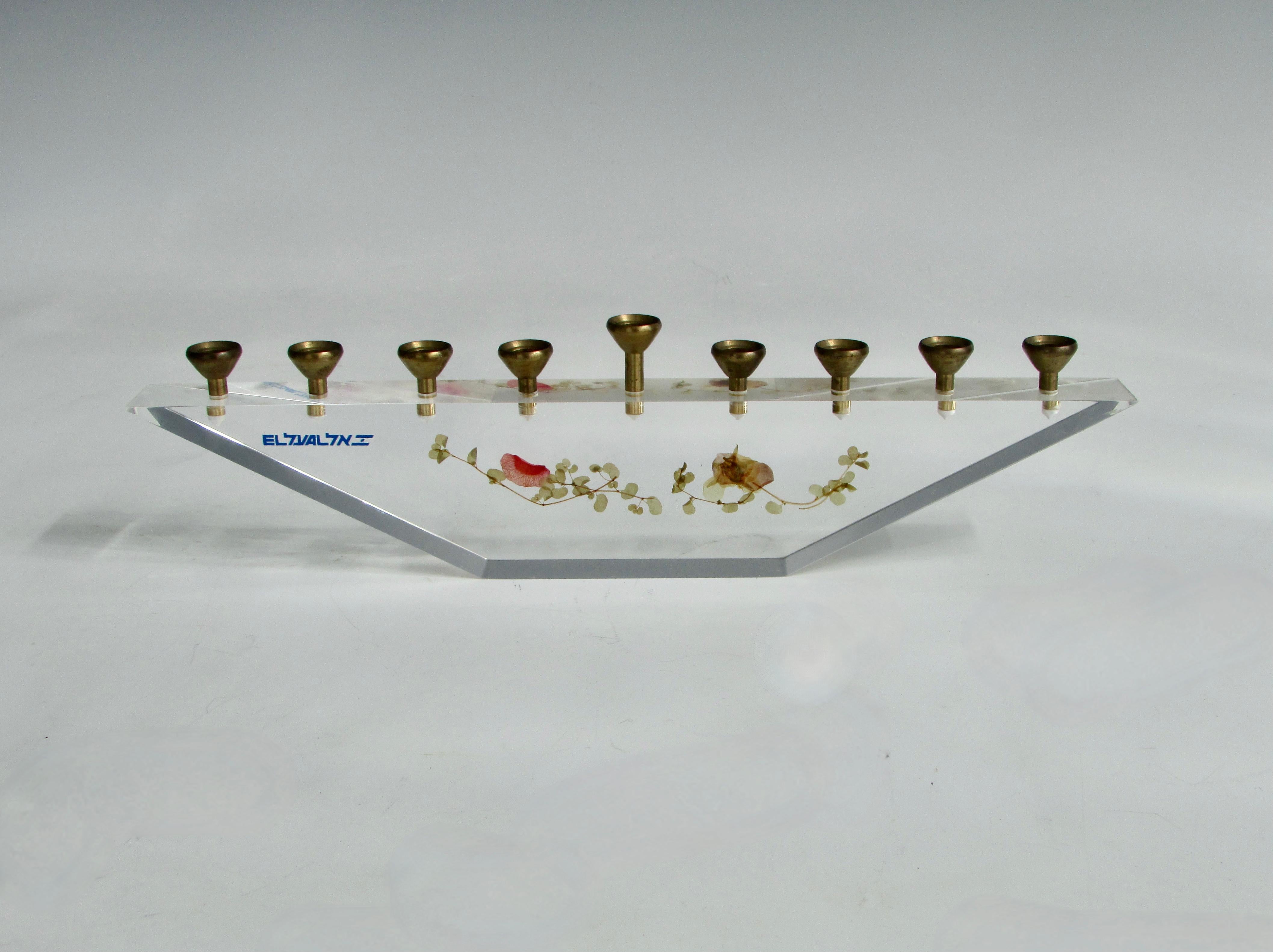 lucite menorah electric