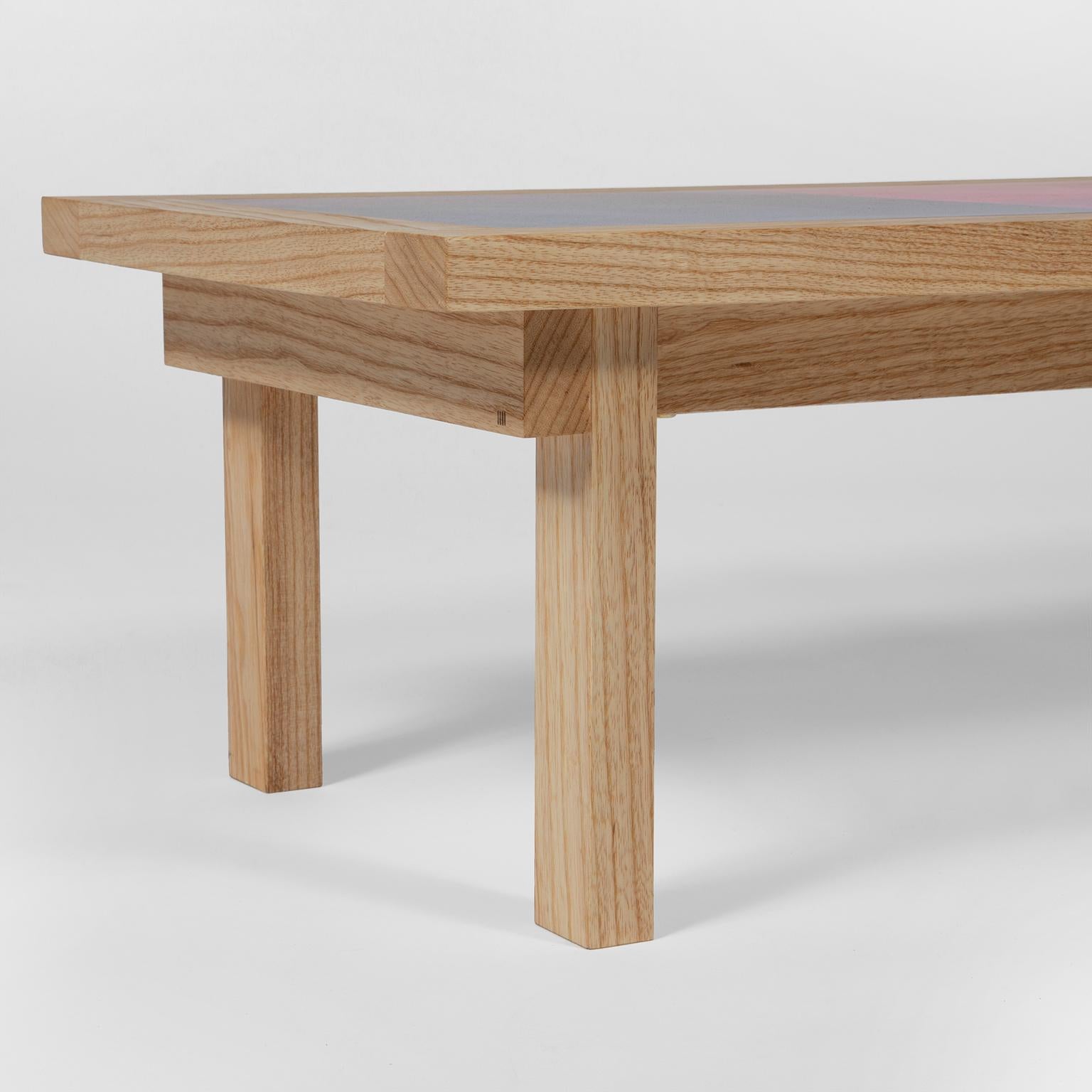 Hand-Crafted Nine Colored Blocks Table by DANAD Design 'Robyn Denny' For Sale