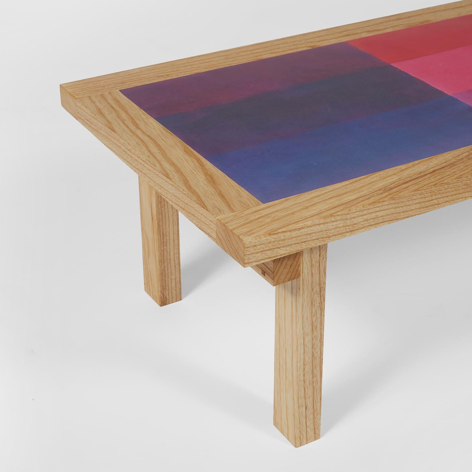 Contemporary Nine Colored Blocks Table by DANAD Design 'Robyn Denny' For Sale