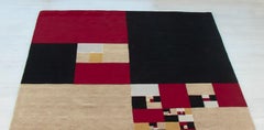 Nine Constant Windows Limited Edition Rug by James Siena, Hand-Knotted Wool