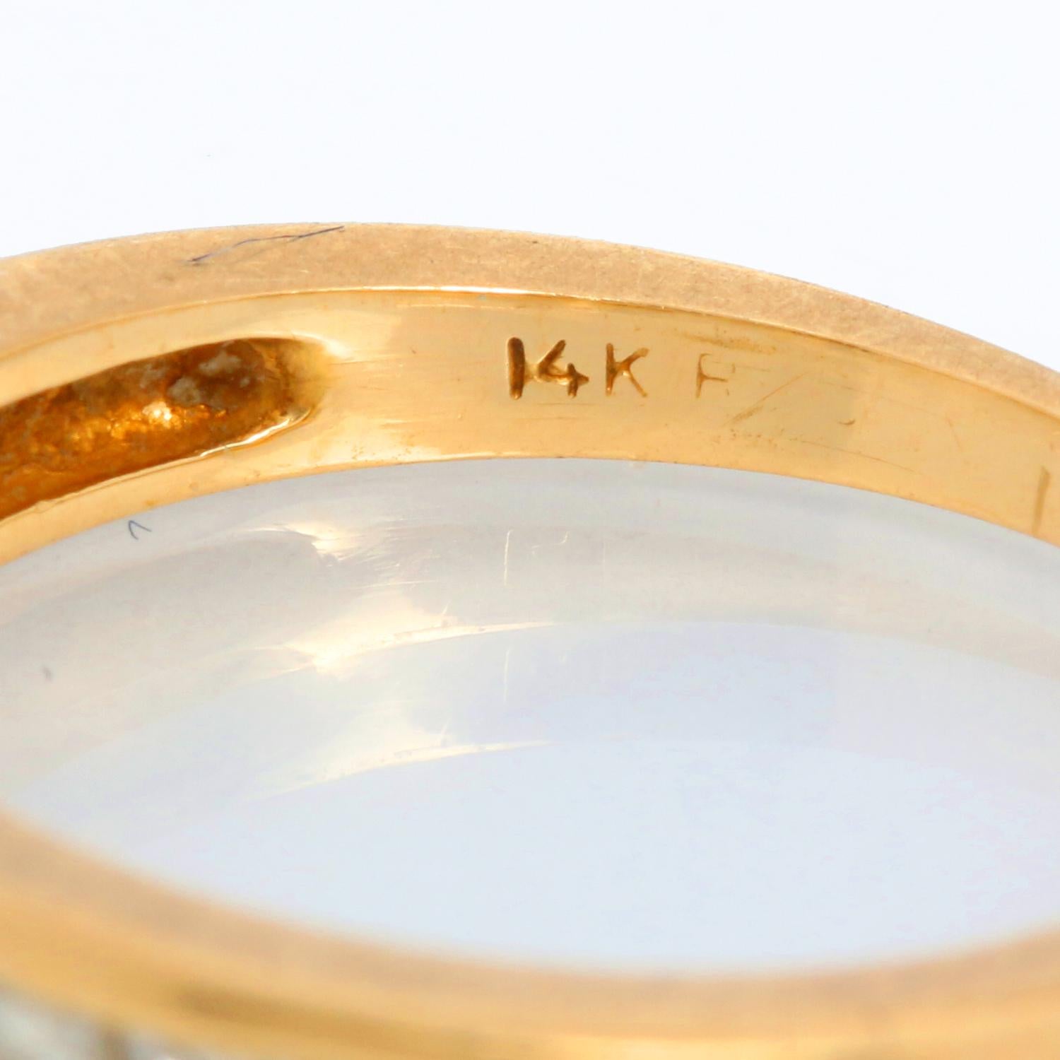 Nine Diamonds 14k Yellow Gold Ring For Sale 1