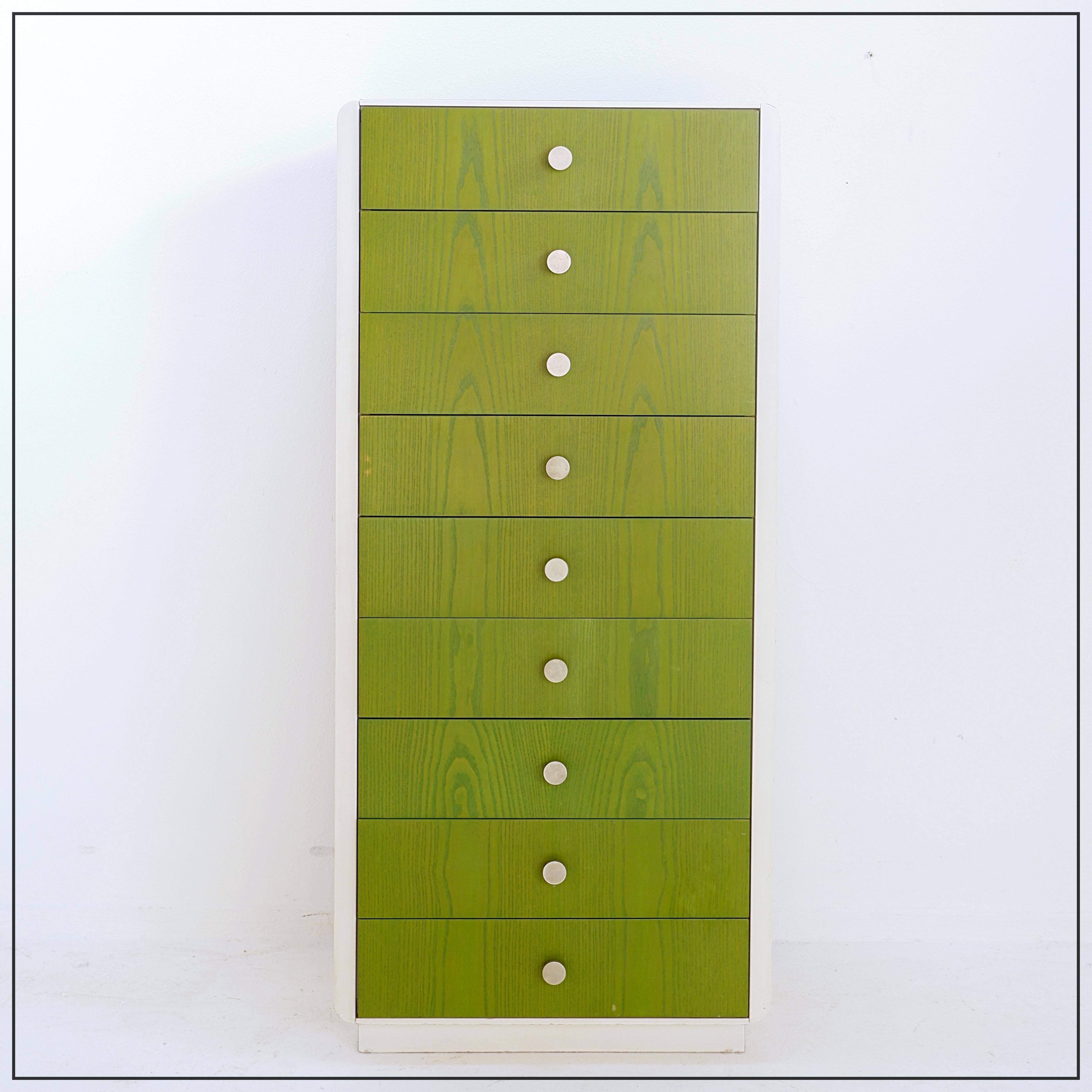 Nine-drawer column - 1980s In Good Condition For Sale In Linkebeek, BE