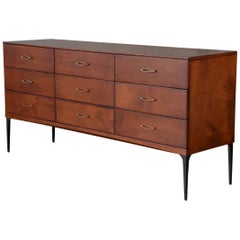 Retro Nine-Drawer 'Contessa' Dresser by Heywood Wakefield