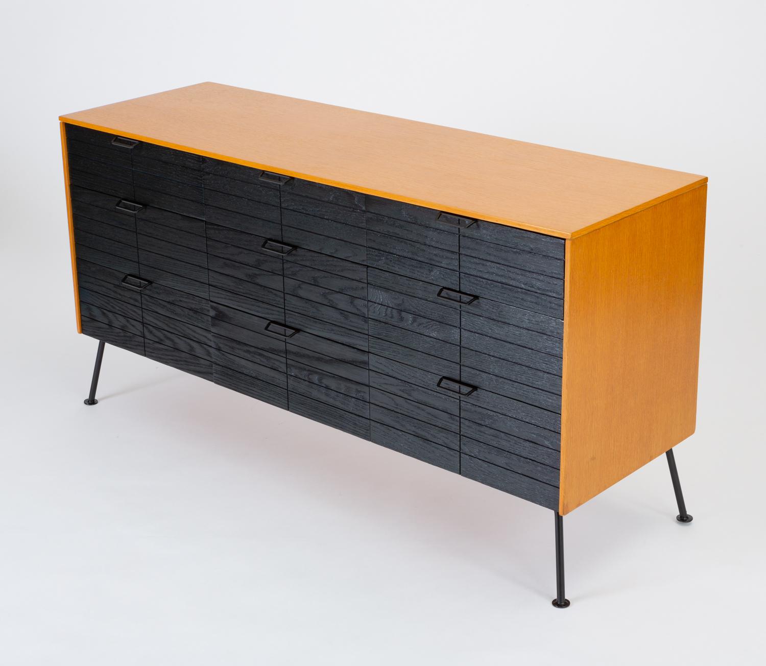 Mid-Century Modern Nine-Drawer Dresser from Raymond Loewy’s “Accent” Line for the Mengel Company