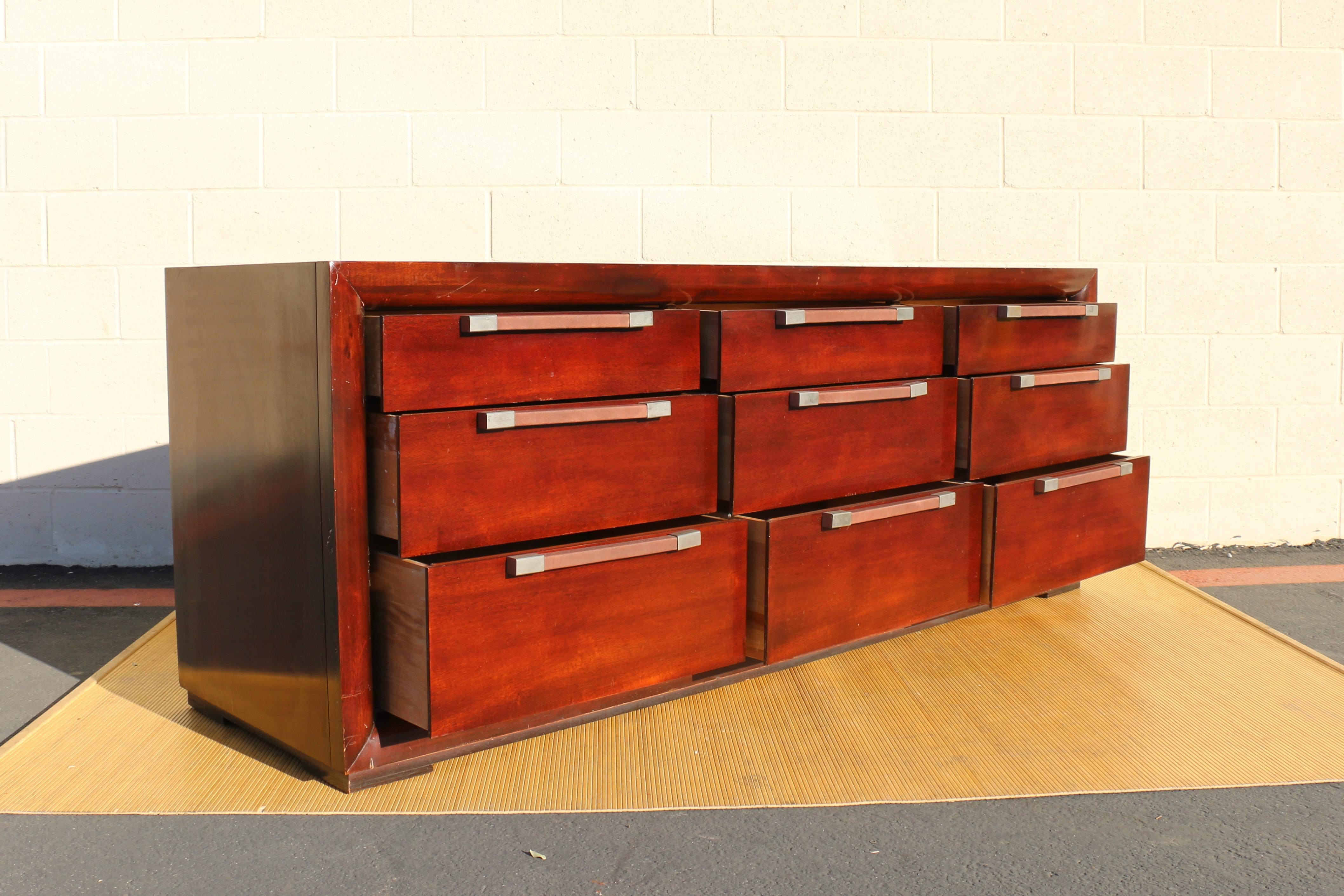 Nine Drawers Dresser by Polo Ralph Lauren Art Deco Style For Sale 9