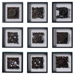 Nine Framed Tudor Ceiling Bosses