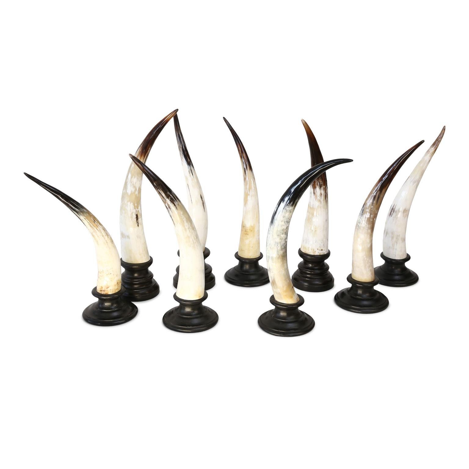 Ebonized Eight Horn Sculptures For Sale