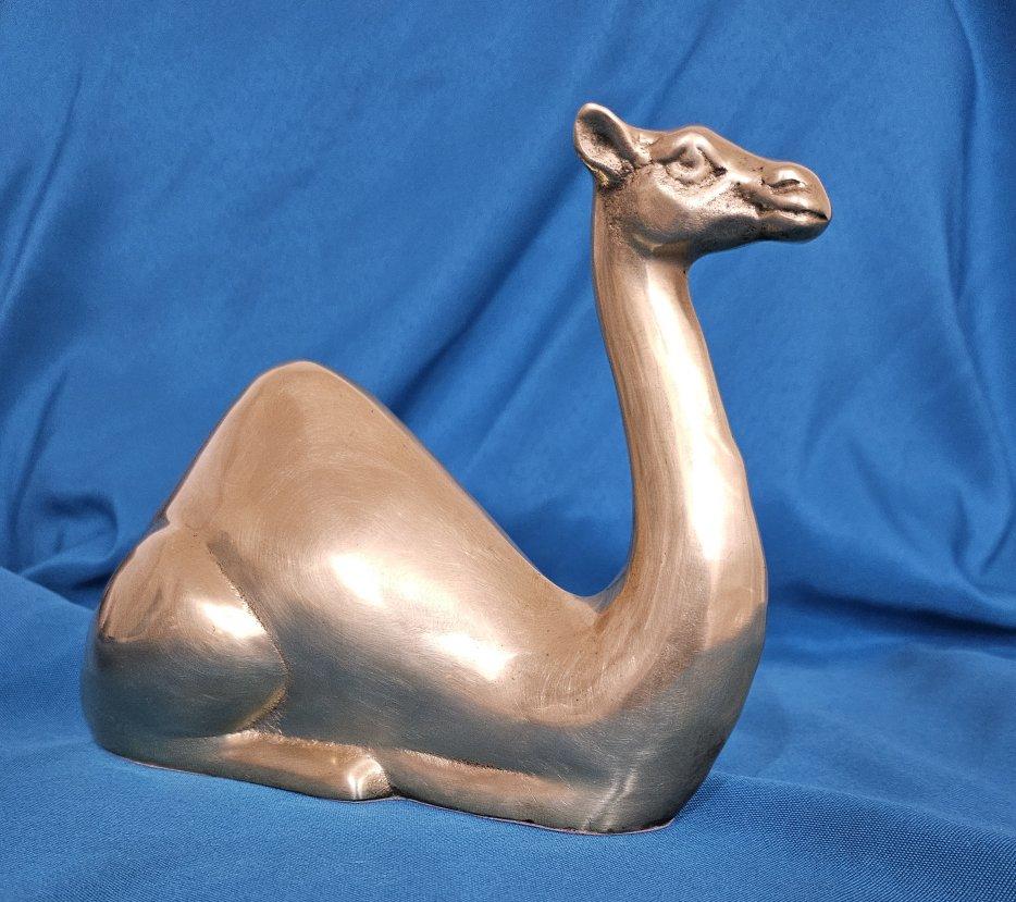 Nine Inch Mid-Century Modern Brass Camel Sculpture 5
