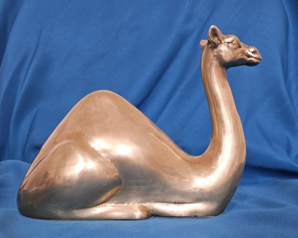 Nine Inch Mid-Century Modern Brass Camel Sculpture 6