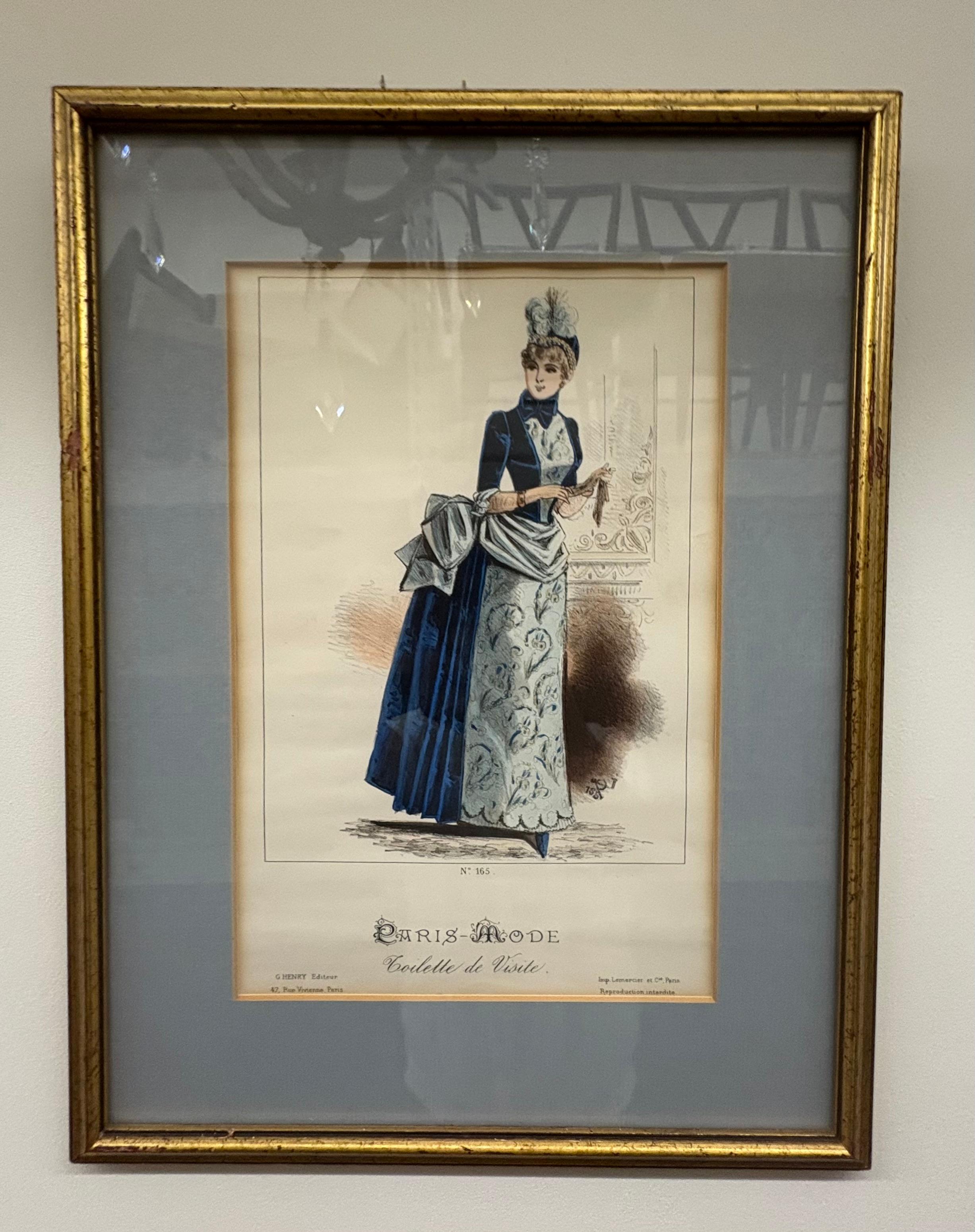 20th Century Five Lemercier & Cie Plates, Framed and Matted Christies NYC For Sale