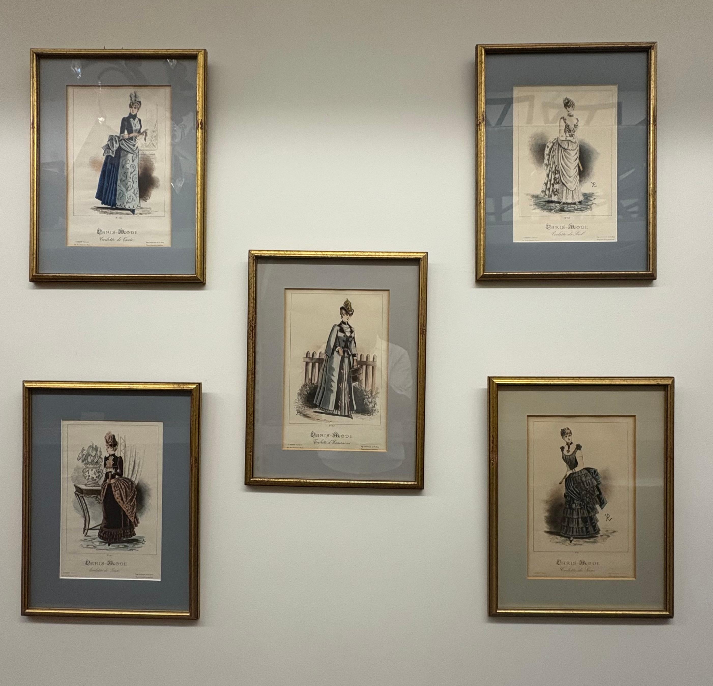 A set of Five lemercier and cie plates each in a gilt frame, matted. Previous sold as a set of twelve in Christies NYC. See below.

Provenance Christies NYC Sale 1495 April 05, 2005 Lot 214
Lemercier & Cie [Publishers]
Paris-mode: twelve
