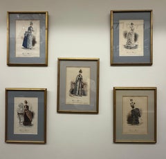Five Lemercier & Cie Plates, Framed and Matted Christies NYC