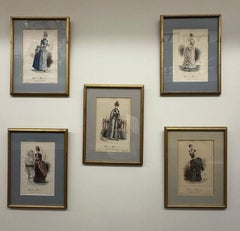 Nine Lemercier & Cie Plates. Framed and Matted Christies NYC