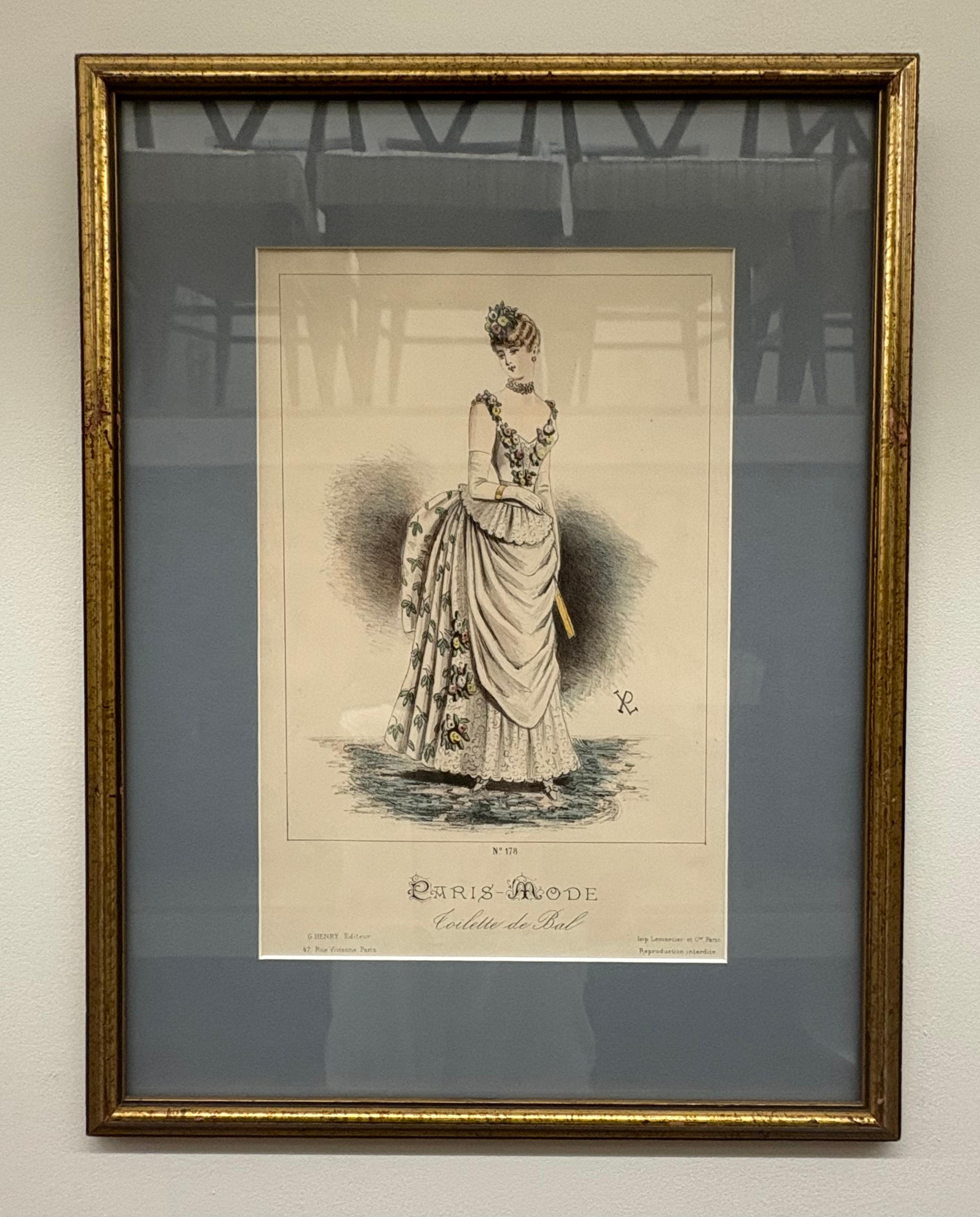 Five Lemercier & Cie Plates, Framed and Matted Christies NYC For Sale 1