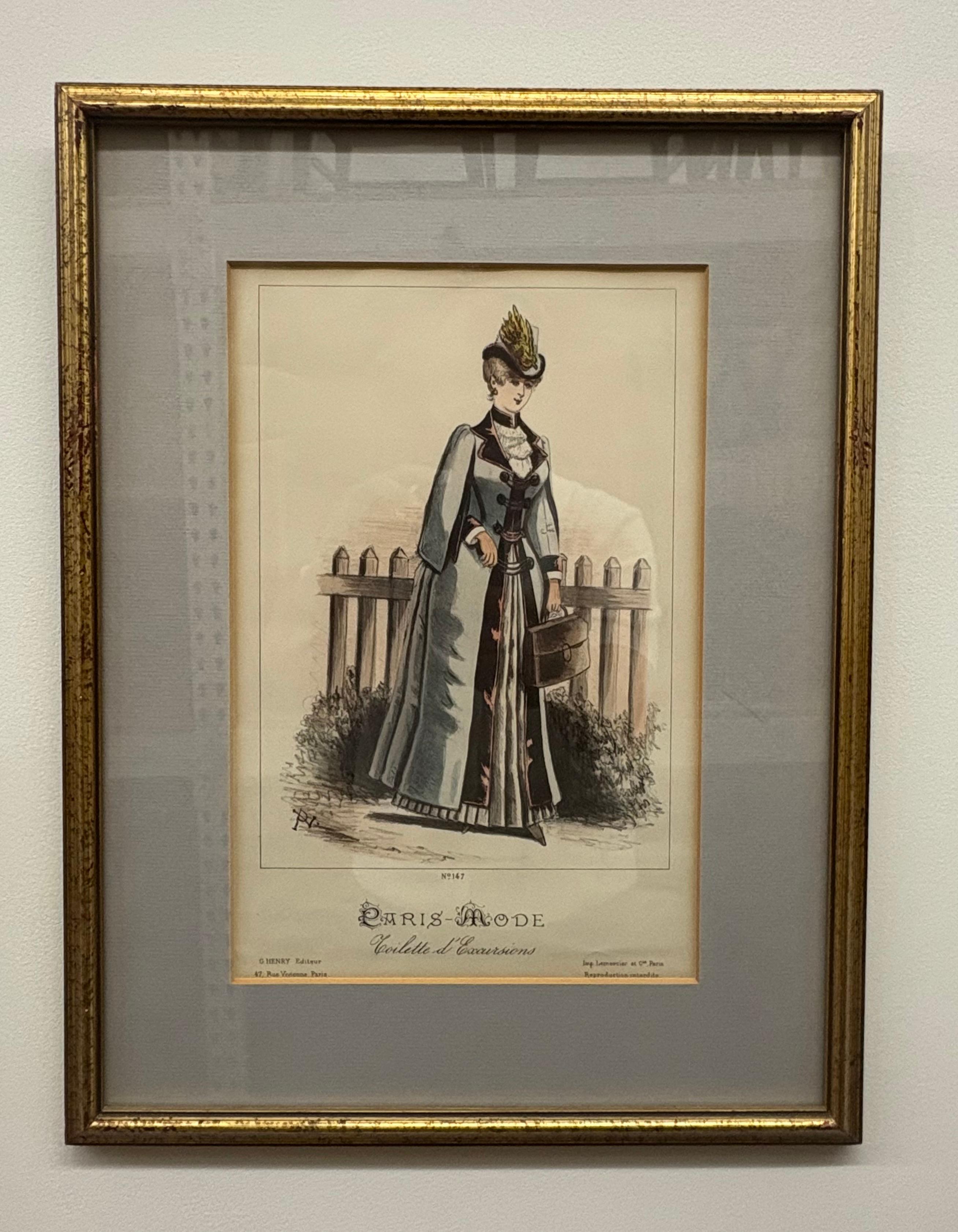 Five Lemercier & Cie Plates, Framed and Matted Christies NYC For Sale 2