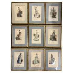 Nine Lemercier & Cie Plates, Framed and Matted Christies NYC