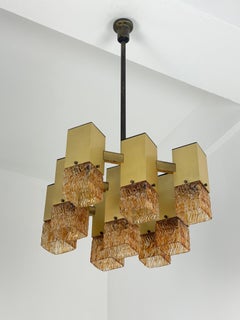 Nine-light Chandelier attributed to Gaetano Sciolari for Stilnovo, 1970s
