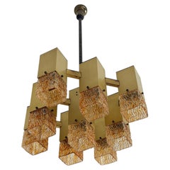 Nine-light Chandelier attributed to Gaetano Sciolari for Stilnovo, 1970s