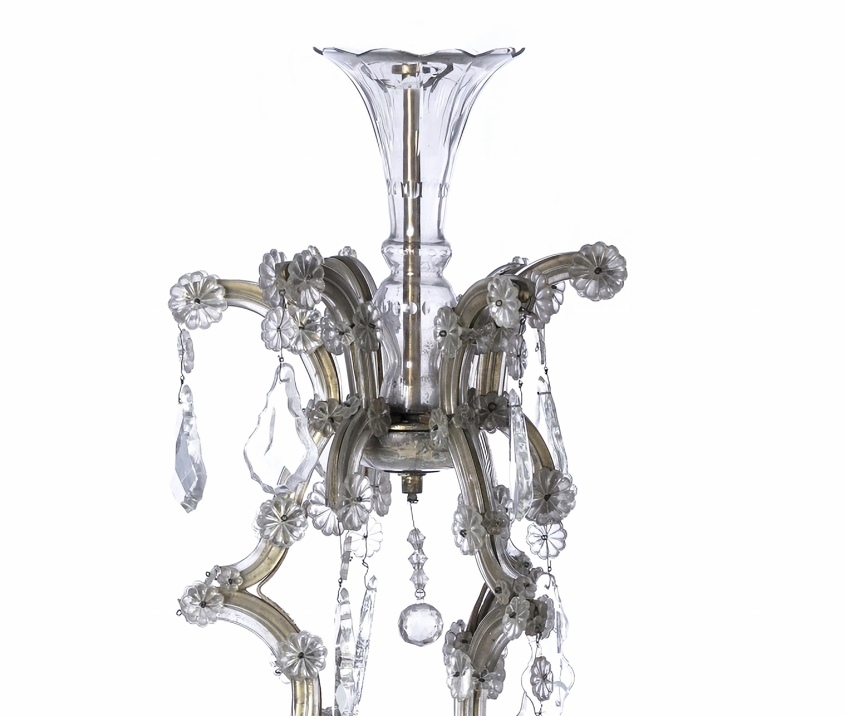 Nine Light Chandelier Portuguese Began 20th Century In Good Condition For Sale In Madrid, ES