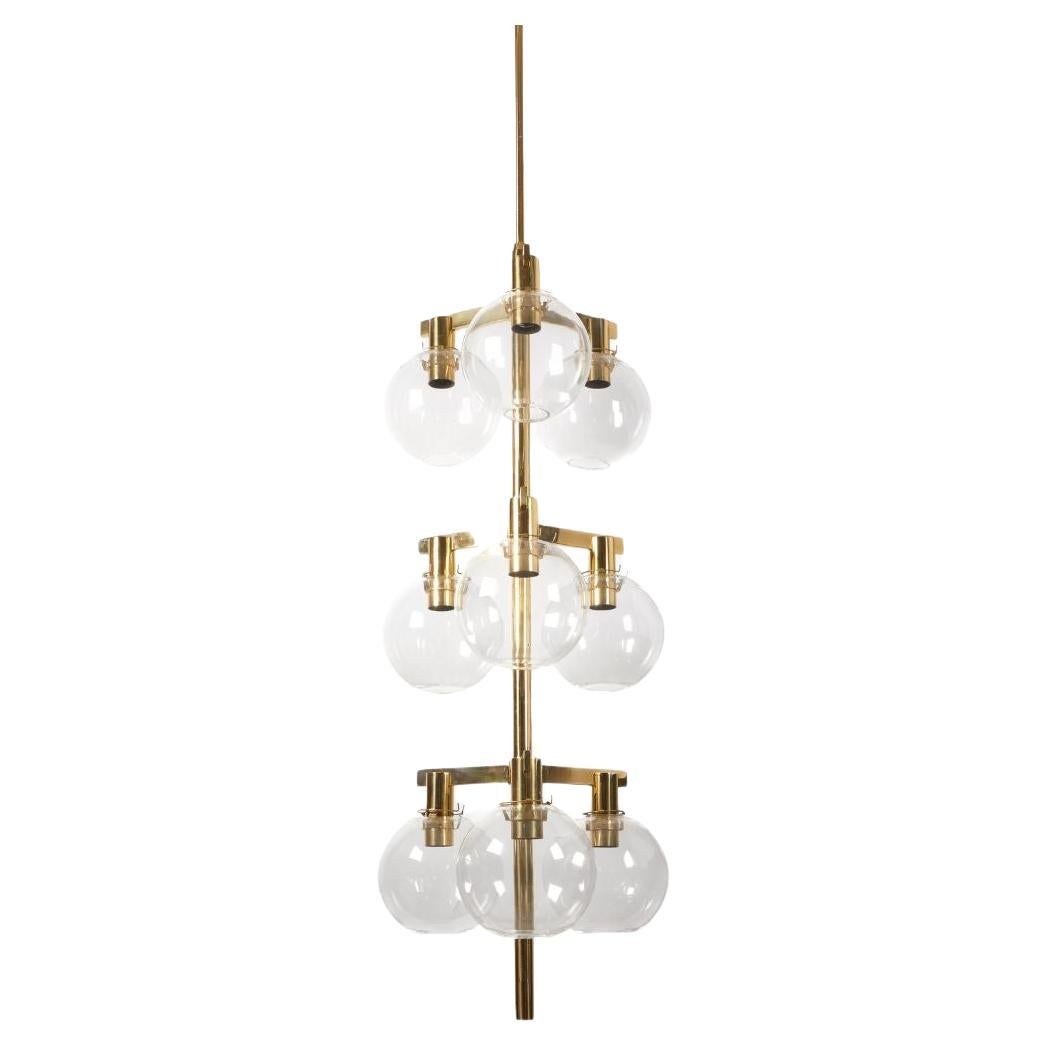 Nine-Light Pendent by Hans-Agne Jakobsson For Sale