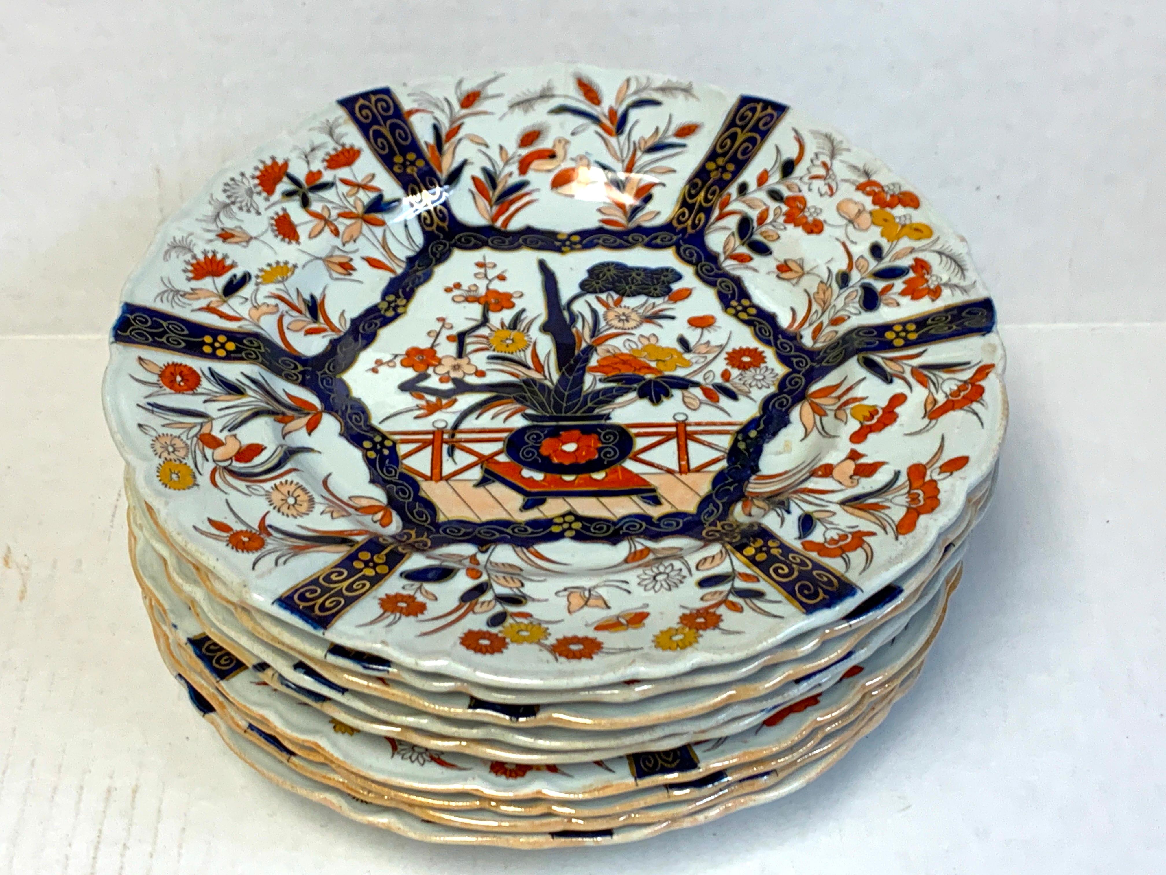 Nine Masons Ironstone dinner plates Imari /Indian tree pattern variation
A rare find 10.75 diameter in excellent antique condition, no chips, cracks or repairs
At the time of posting we have nine, 9