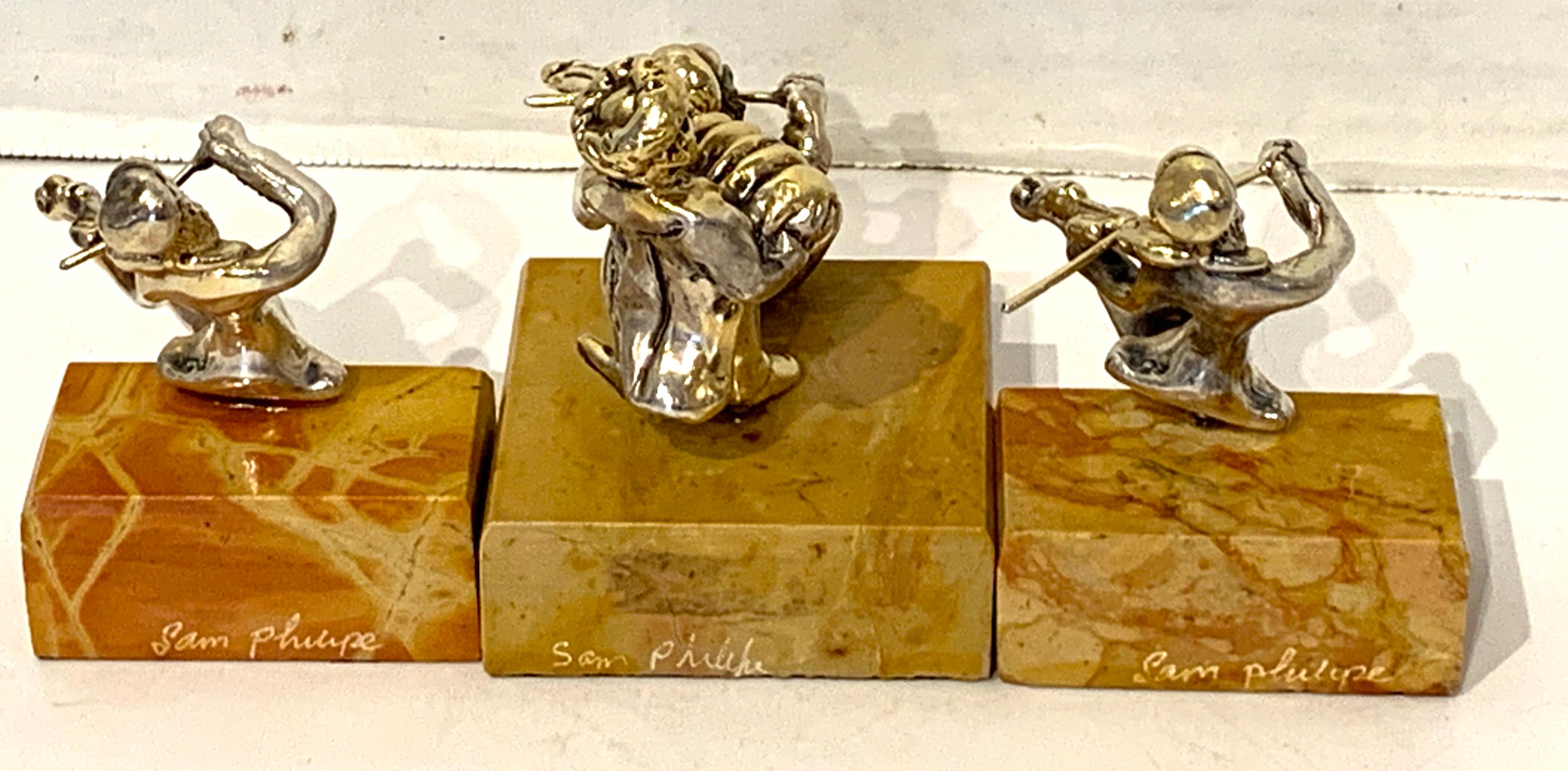 Nine Sam Philipe Gilt Sterling Judaica Sculptures 2