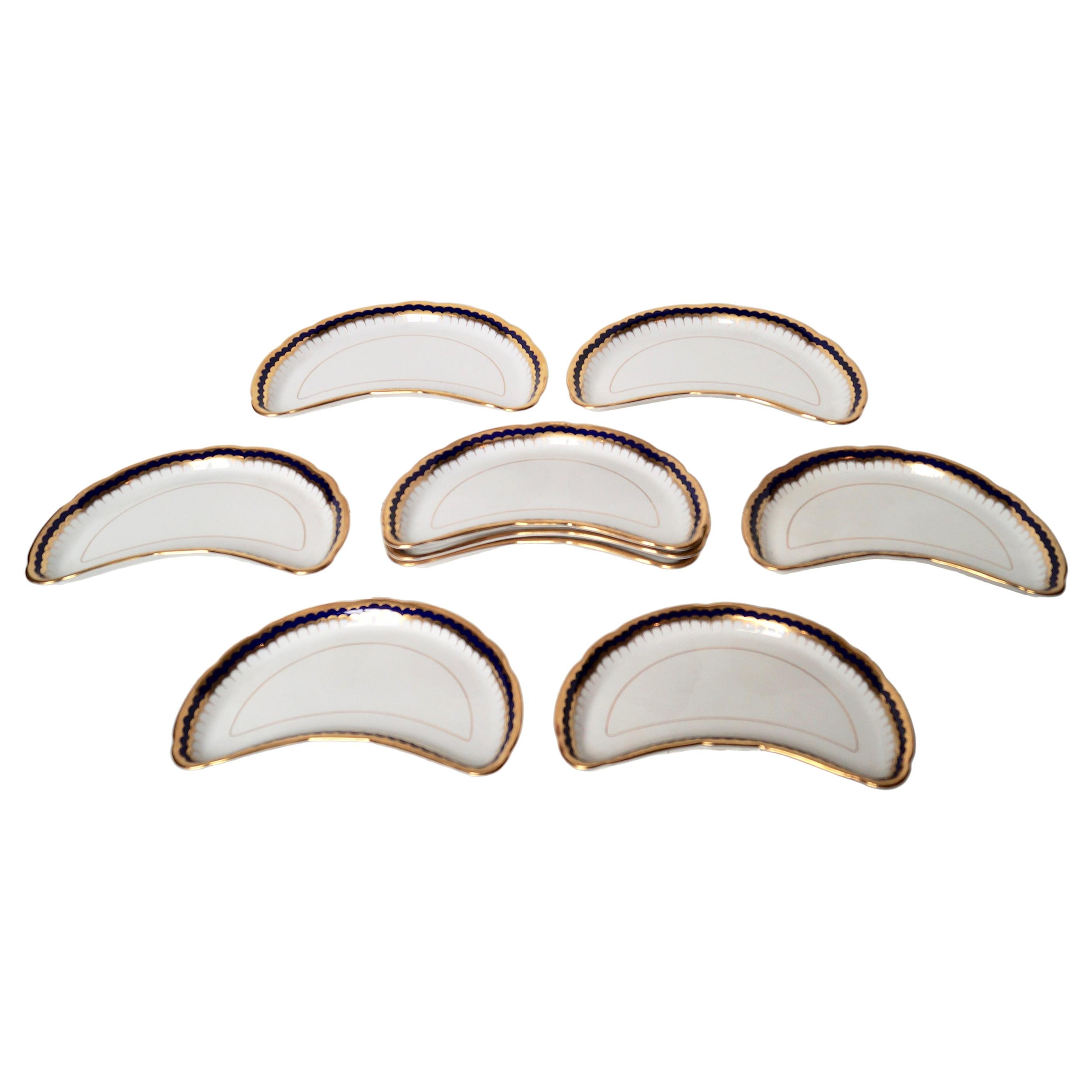 Nine Unique Old Copeland Spode Crescent Dishes, England, 1920s For Sale