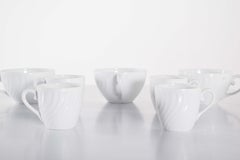 Nine Vista Alegre Porcelain Cups, Portugal